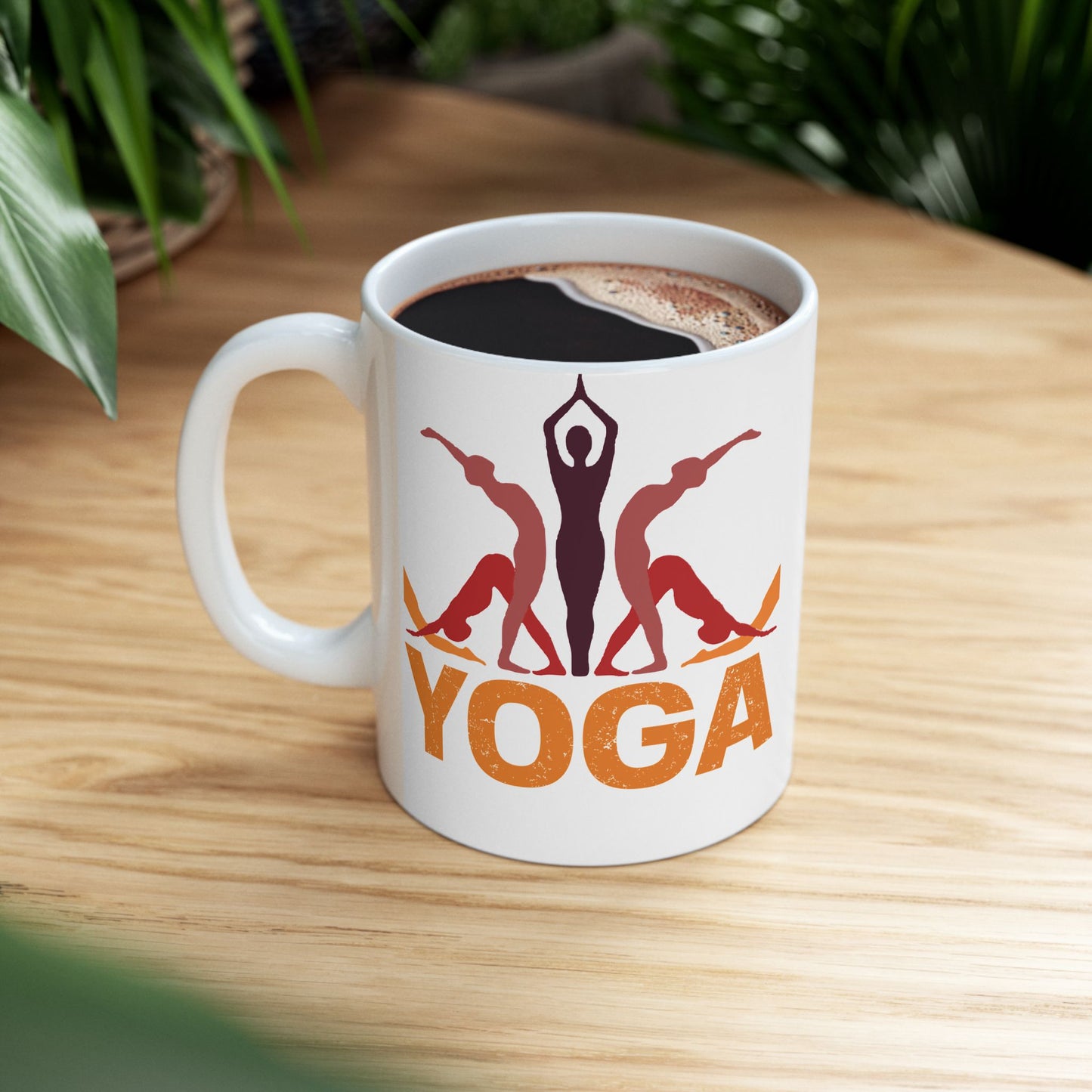 Yoga Ceramic Mug - Perfect for Mindfulness Moments, Gift for Yogis, 11oz & 15oz - 13151