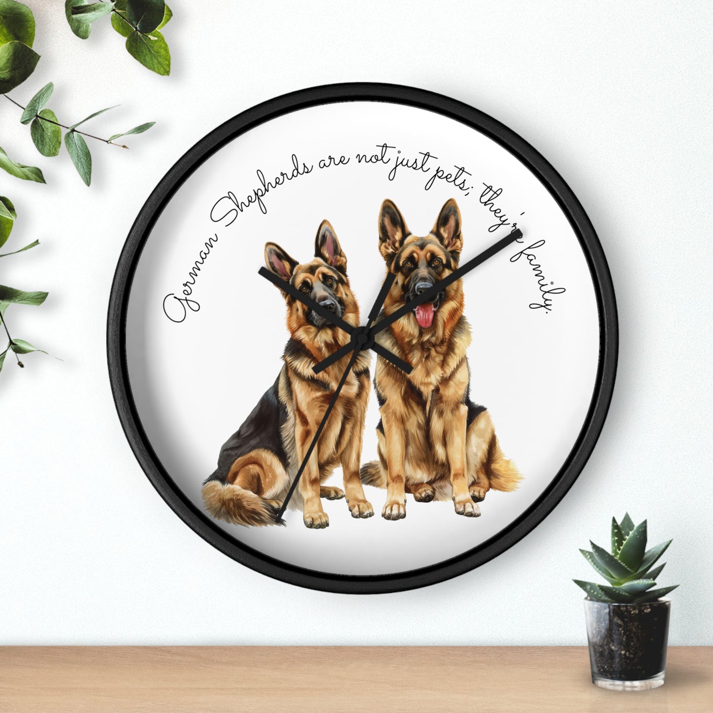 German Shepherds are not just pets; they're family - Wall Clock