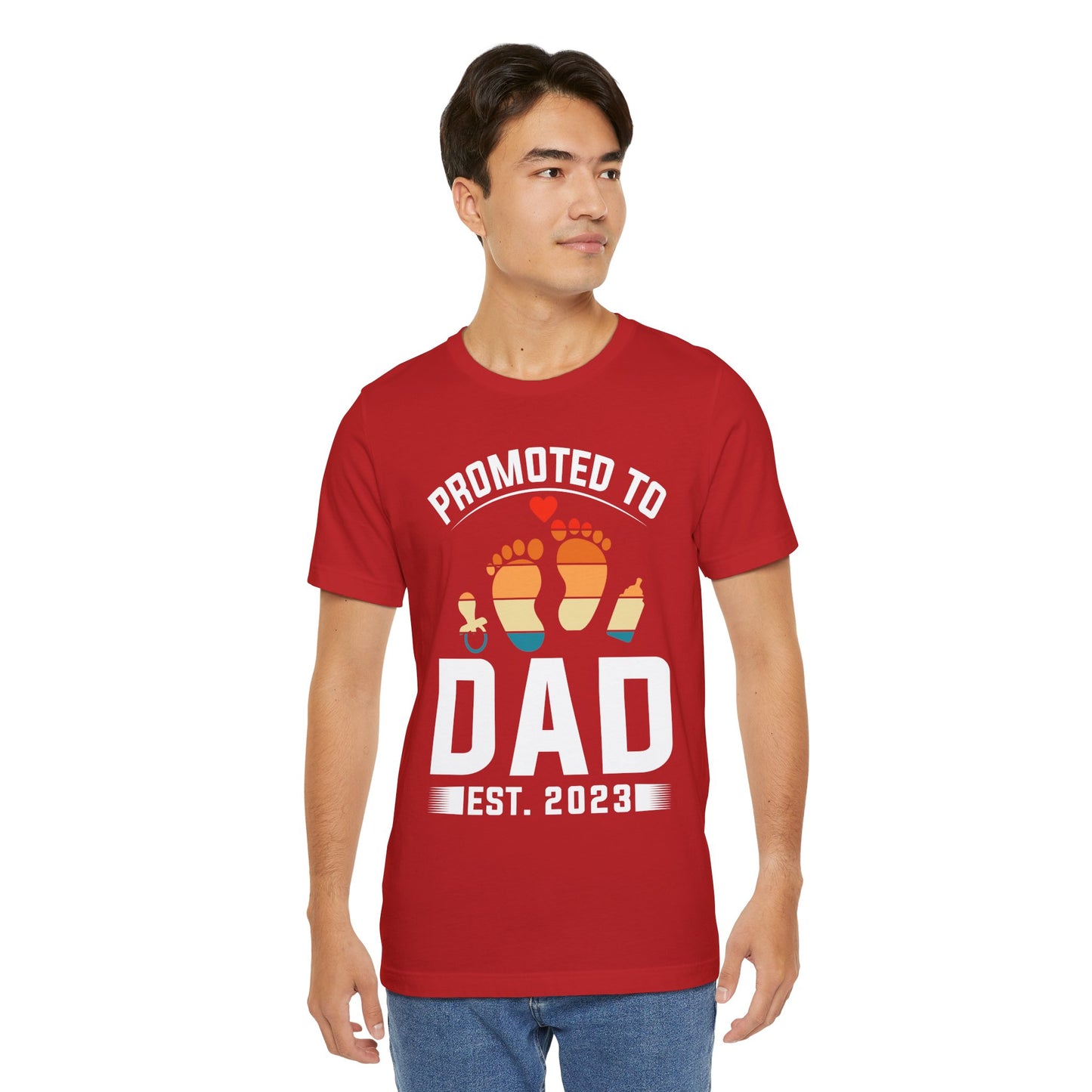 Promoted To Dad - Unisex Jersey Short Sleeve Tee - 13741