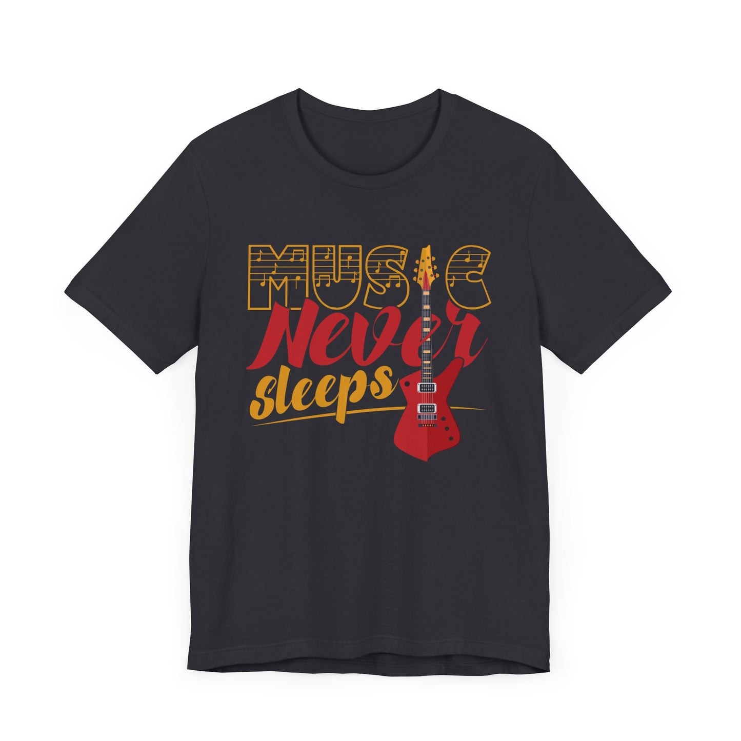 Music Never Sleeps - Unisex Jersey Short Sleeve Tee