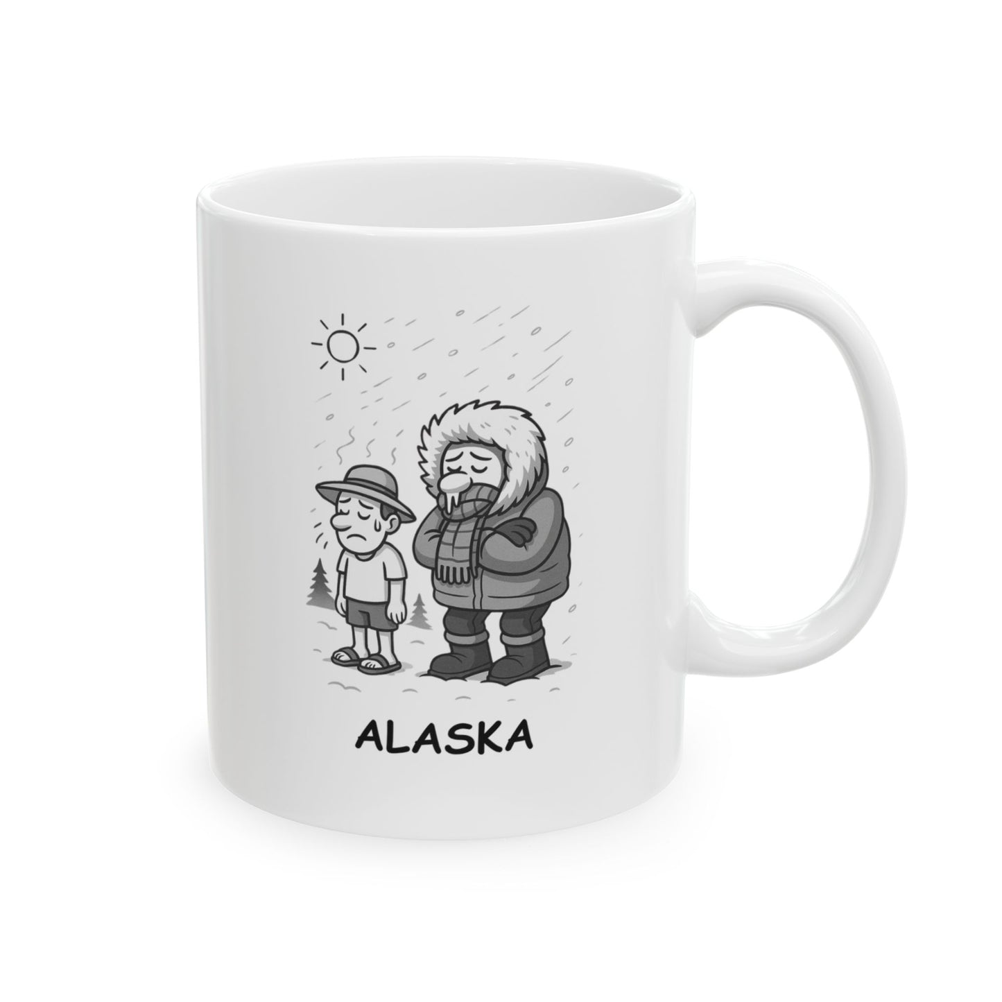 "Alaska: Where summer lasts 5 minutes, and winter feels like an eternity." Ceramic Mug - 13057