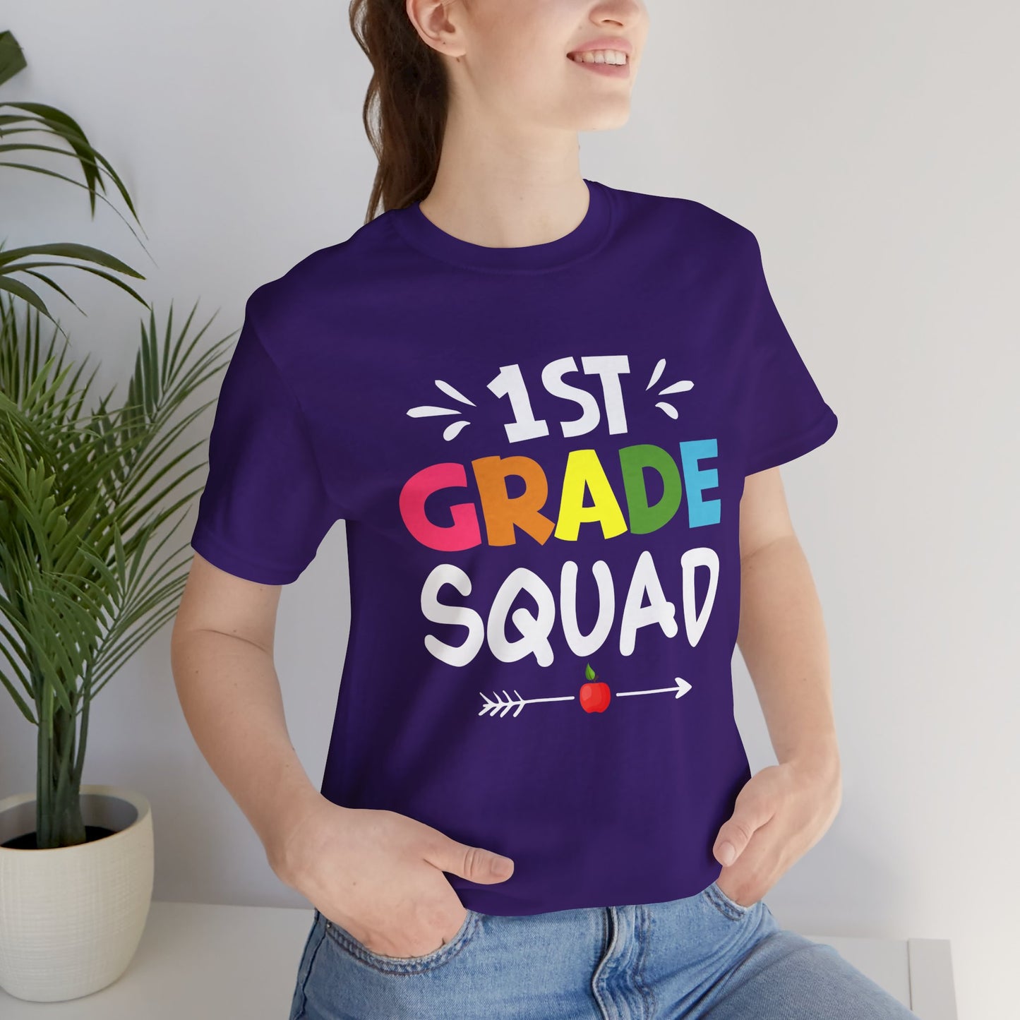 Teacher: 1st Grade Squad - Unisex Jersey Short Sleeve Tee - 13482
