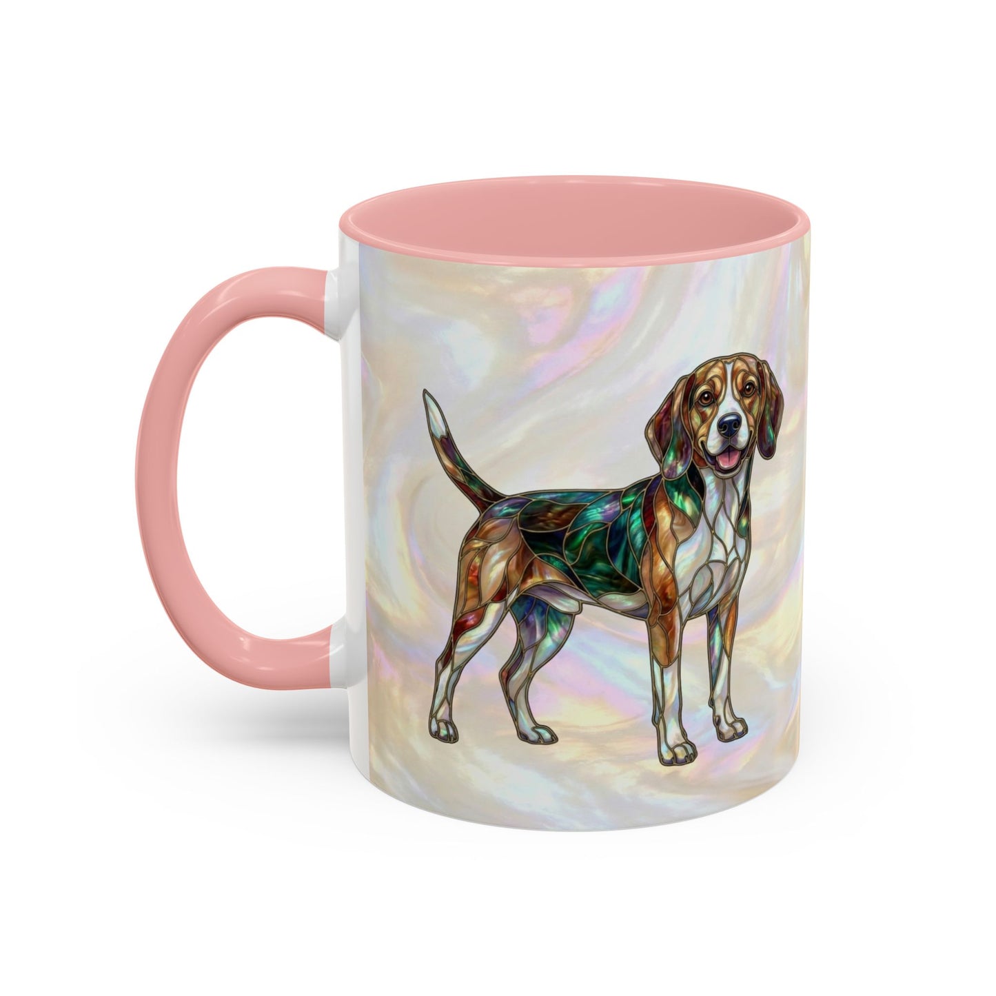 Beagle Accent Coffee Mug — Stained Glass Design (11/15oz) - 14615
