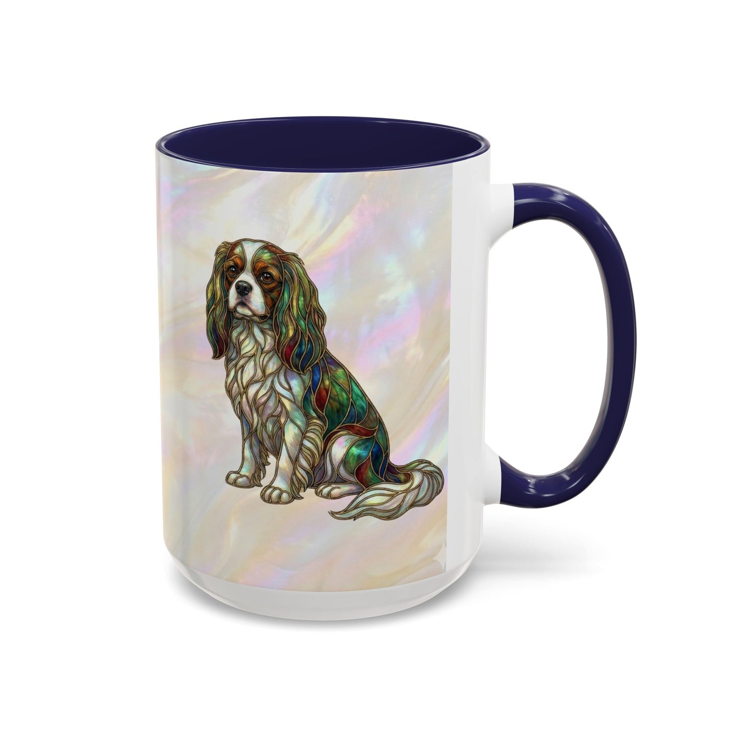 Cavalier King Charles Accent Coffee Mug -Stained Glass Style (11/15oz) - 14624