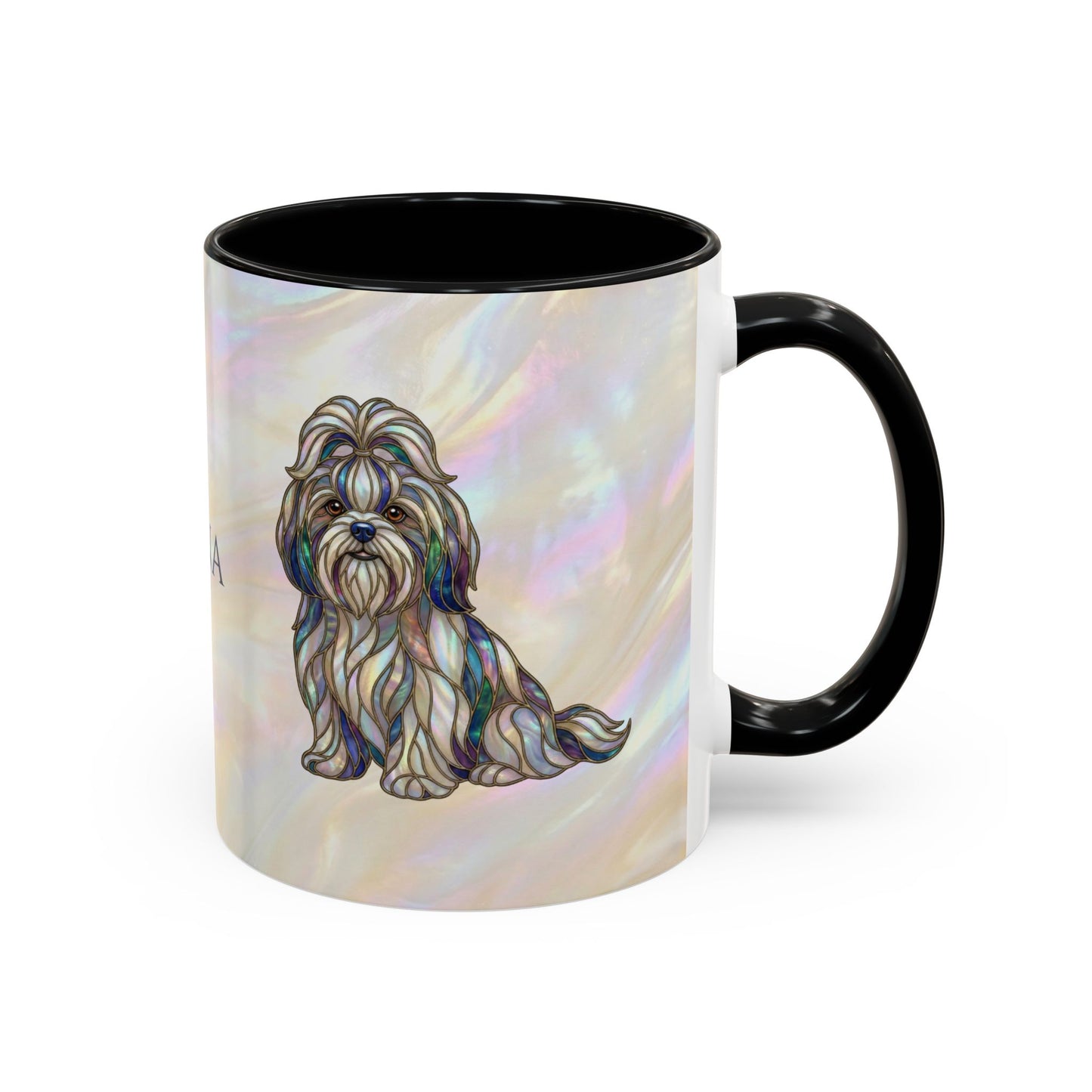 Shih Tzu Accent Coffee Mug – Stained Glass Design 11/15oz - 14647