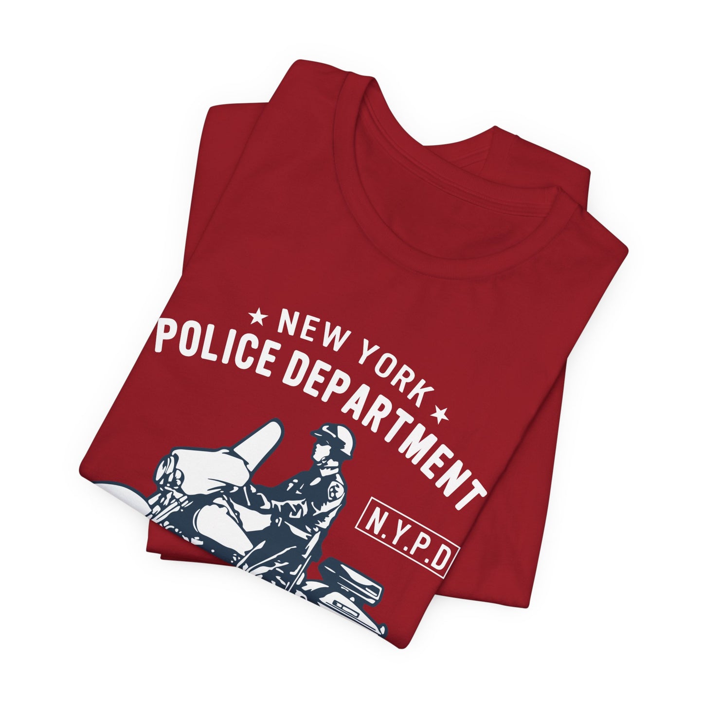 NY Police Department, Motorcycle Officer - Unisex Jersey Short Sleeve Tee - 13252