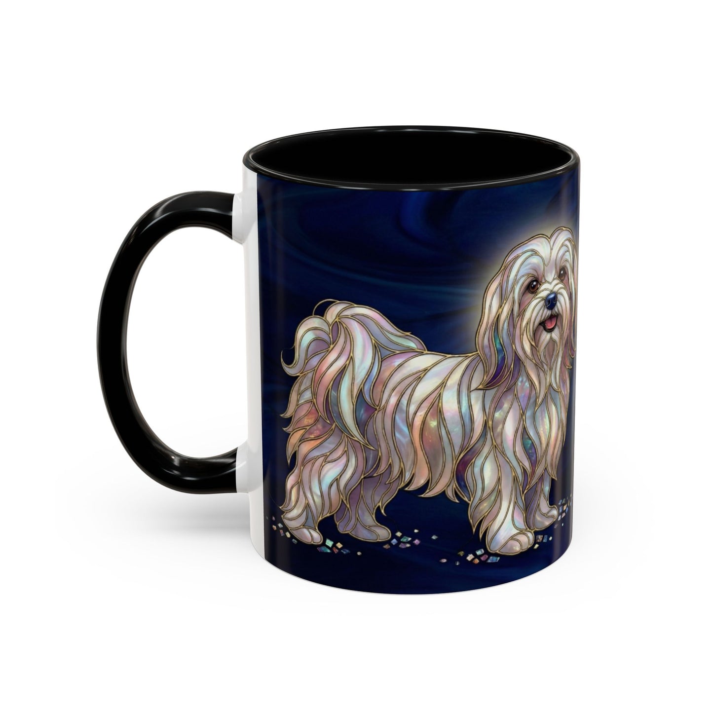 Maltese Art Coffee Mug — Stain Glass Design (11/15oz) - 14546