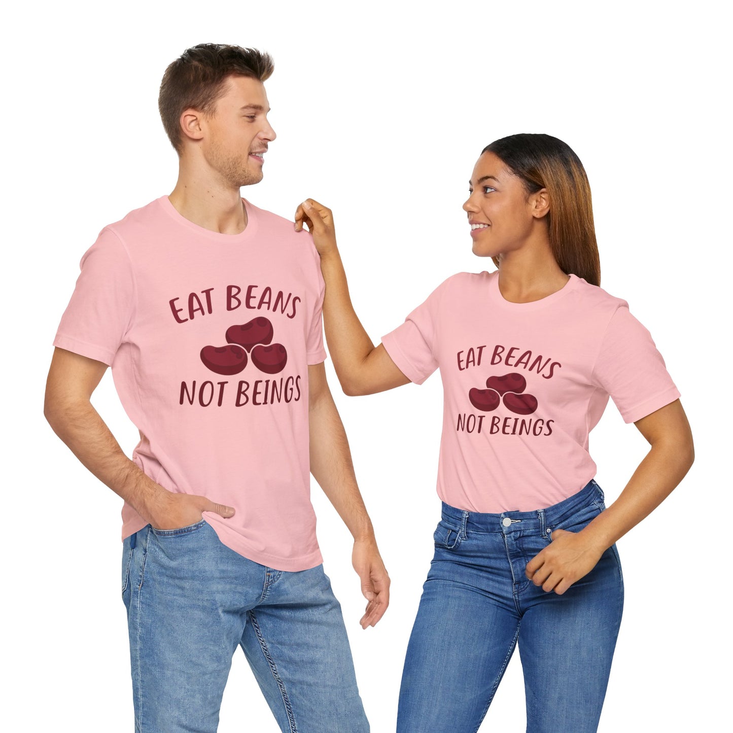 Vegan: Eat Beans Not Beings - Unisex Jersey Short Sleeve Tee