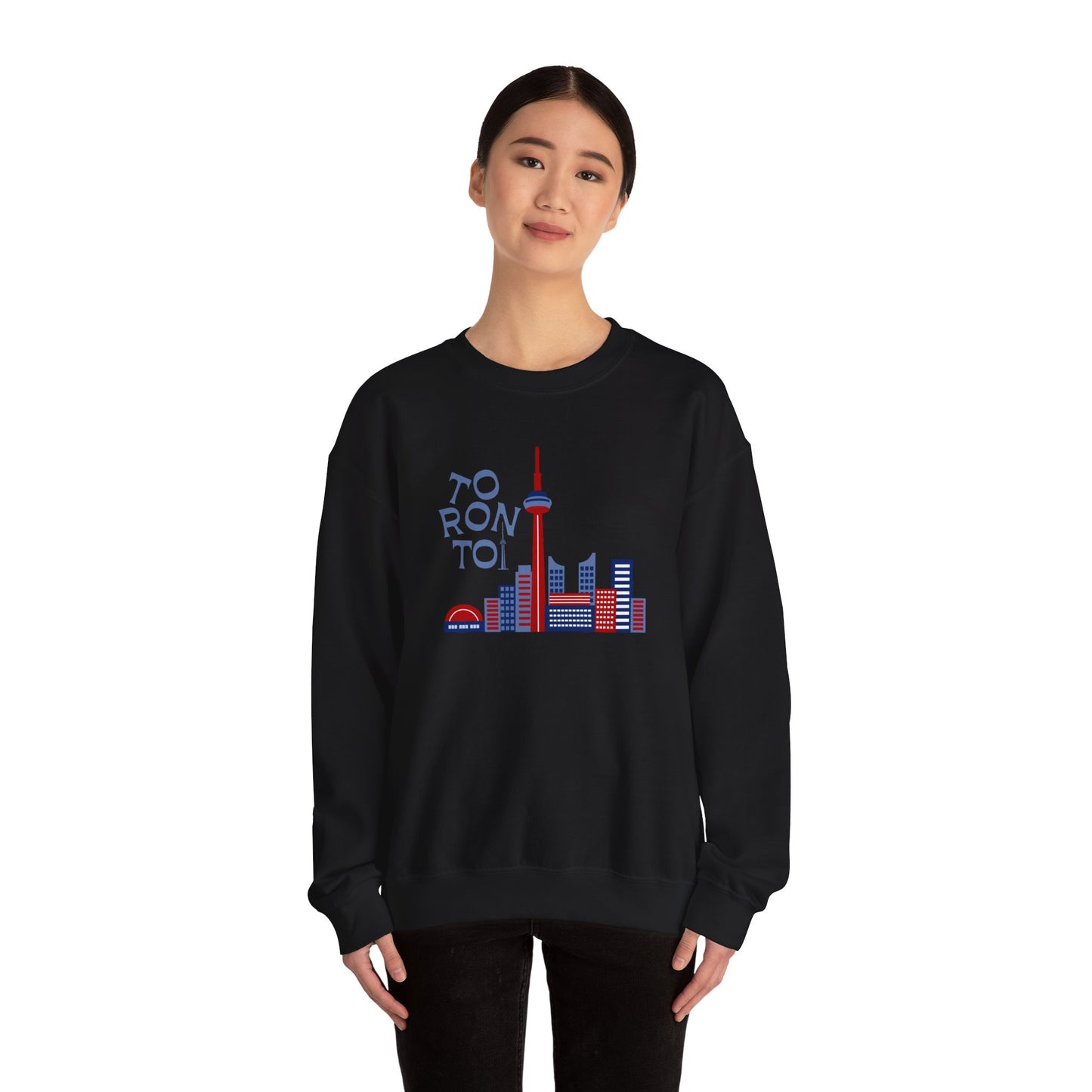 Toronto Skyline Unisex Crewneck Sweatshirt - Cozy Graphic Pullover - 12125