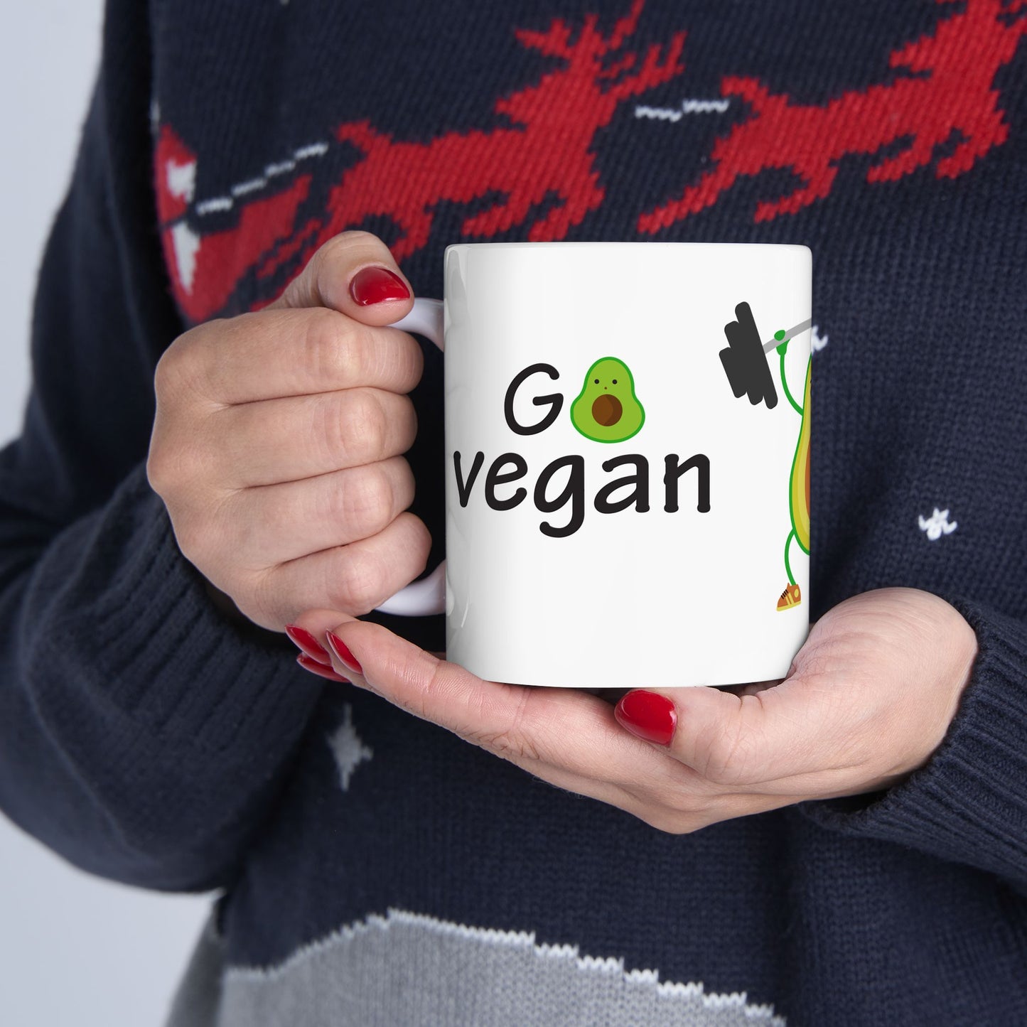 Vegan Power - Ceramic Mug, (11oz, 15oz)