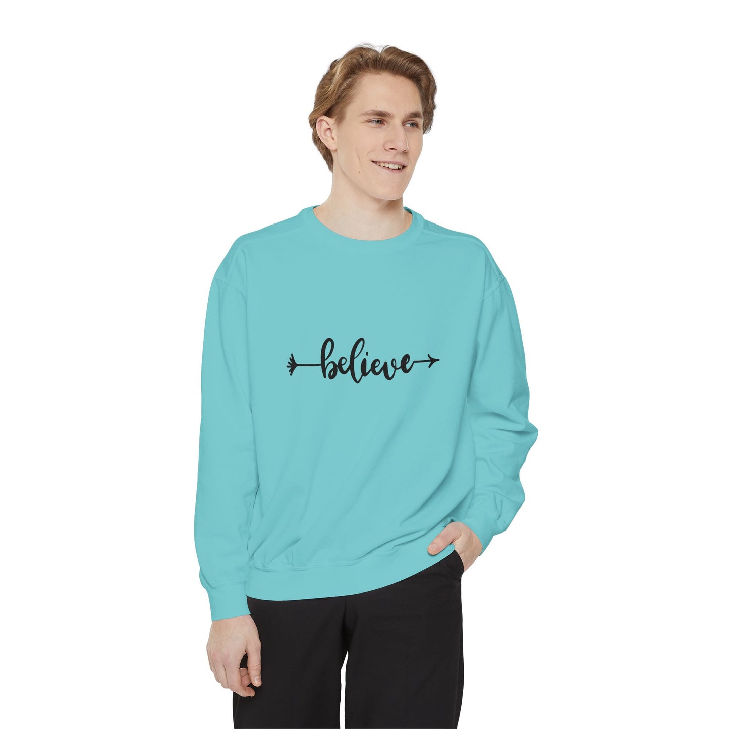 Believe - Unisex Garment-Dyed Sweatshirt - 10530