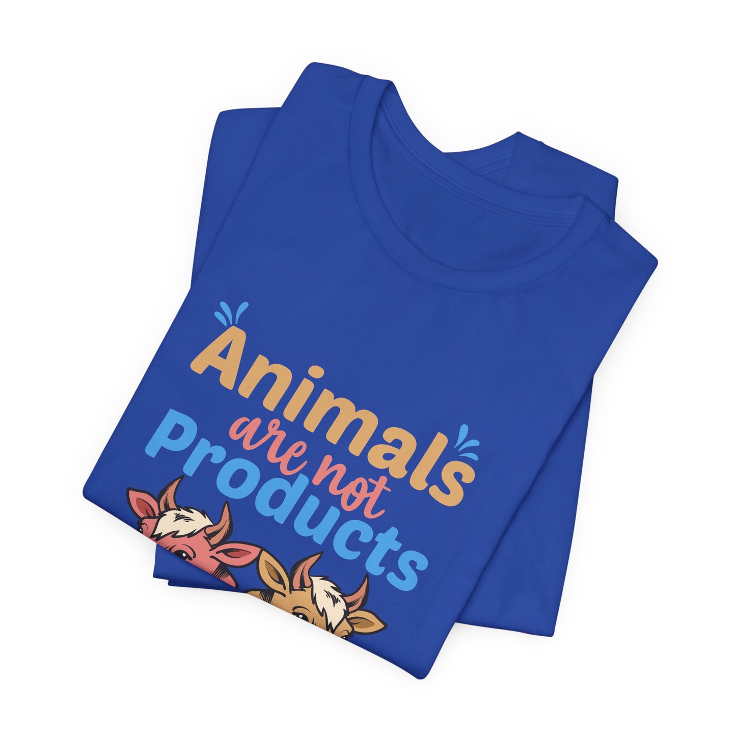 Vegan: Animals Are Not Products, Go Vegan - Unisex Jersey Short Sleeve Tee - 12353