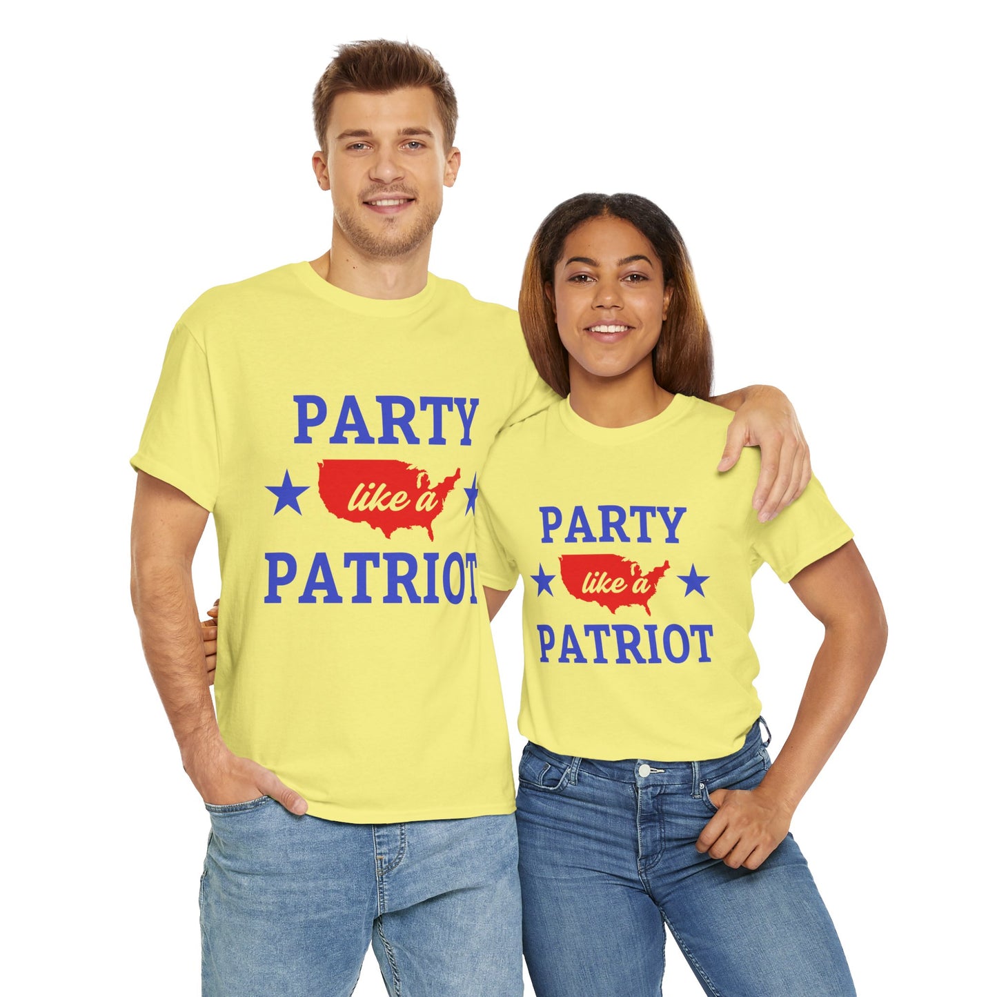 Patriotic Party Tee - Celebrate Independence, Fun Gatherings, BBQs, Gift for Patriots, Unisex Heavy Cotton T-shirt - 13732