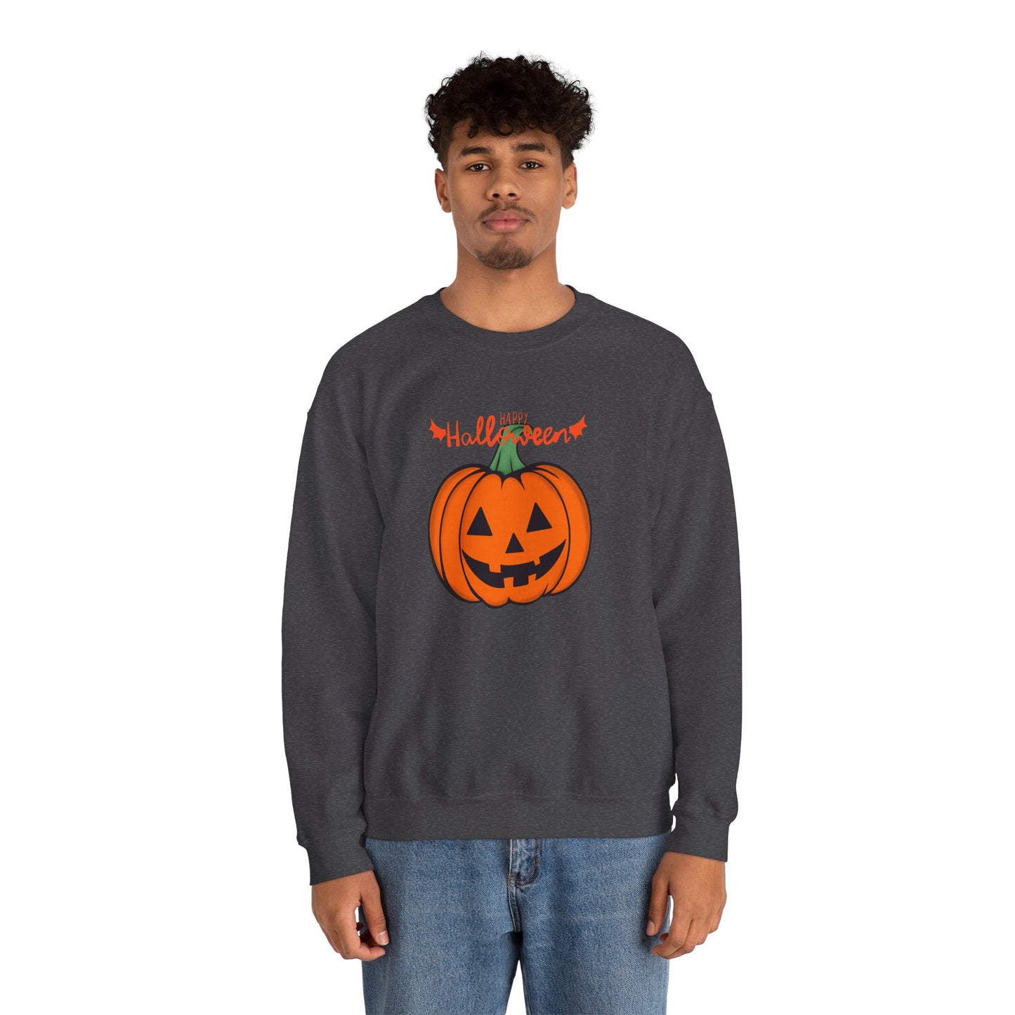 Happy Halloween, Big Pumpkin - Unisex Heavy Blend™ Crewneck Sweatshirt