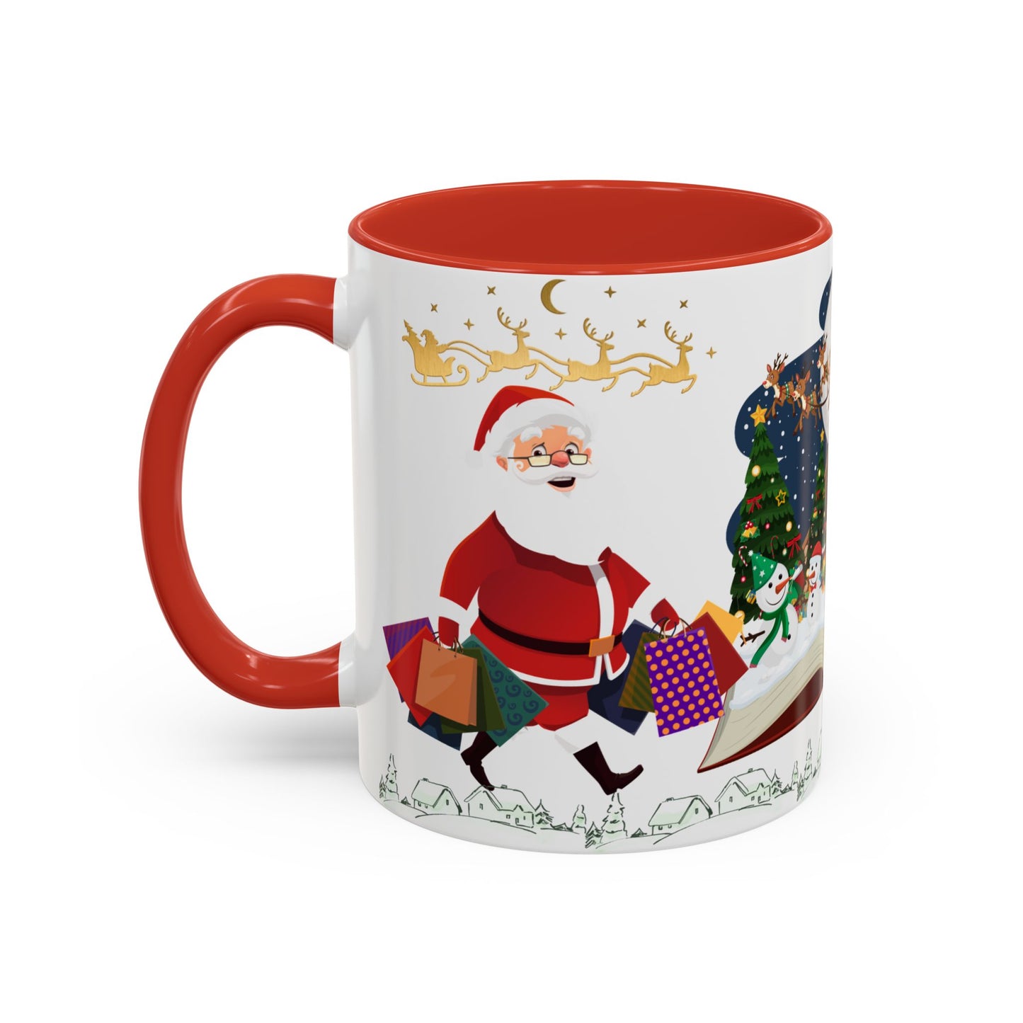 Santa is Coming - Accent Coffee Mug (11, 15oz)