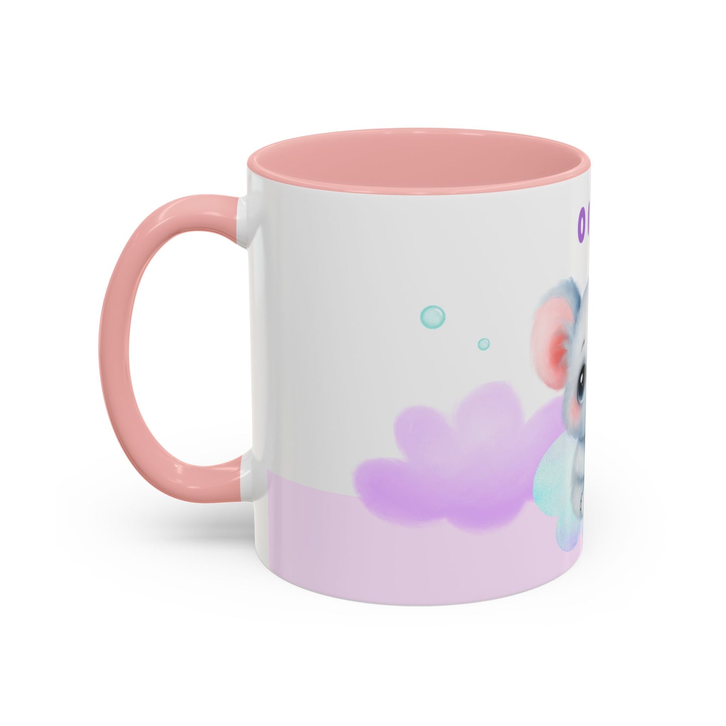 Cute Koala, Olivia, Name Customizable - Accent Coffee Mug (11, 15oz) - 11006