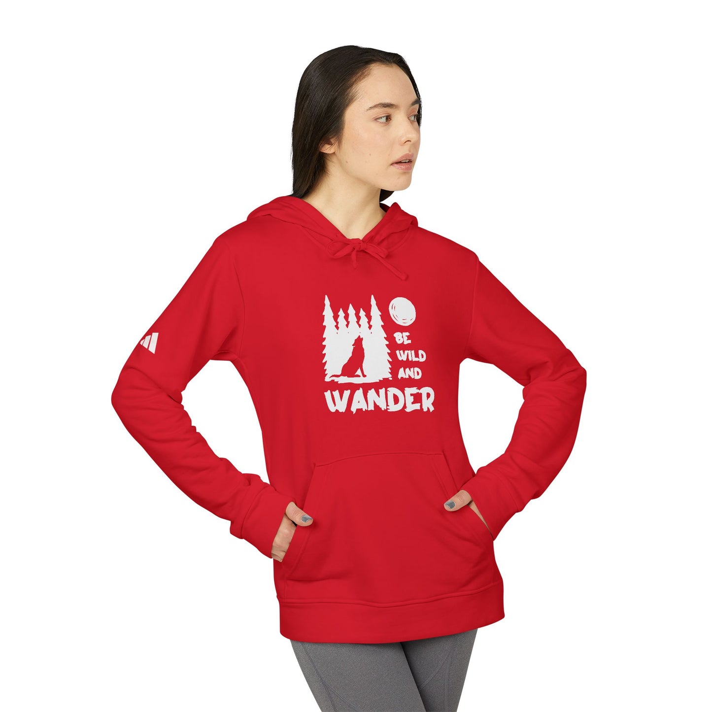 Camping: Be Wild & Wander - Adidas Unisex Fleece Hoodie - 10736