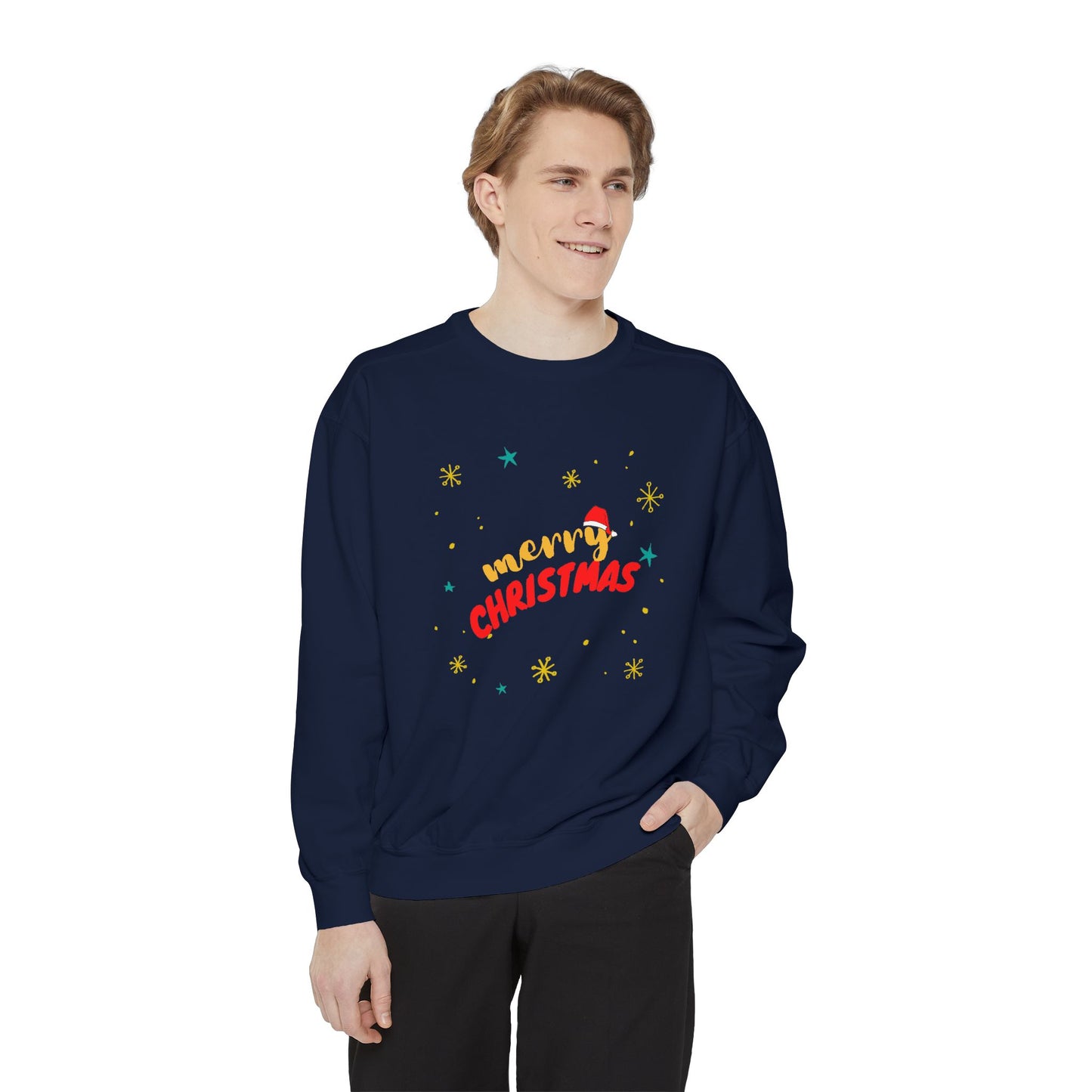 Merry Christmas - Unisex Garment-Dyed Sweatshirt