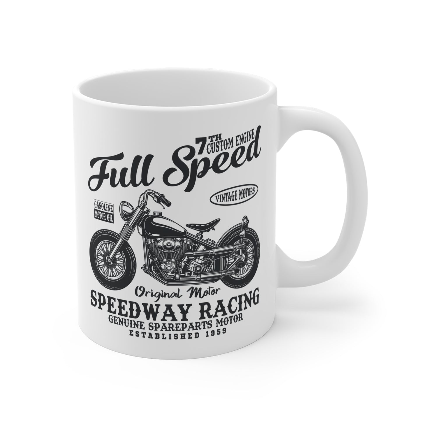 Full Speed, Vintage Motor - Mug 11oz - 13313