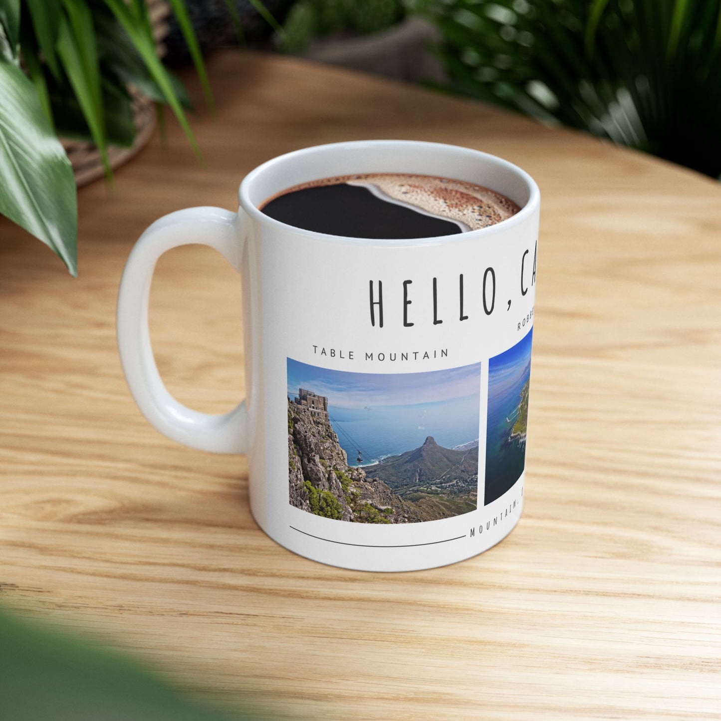 Hello Cape Town Mug – Scenic Travel Ceramic Coffee Cup (11oz, 15oz) - 12021