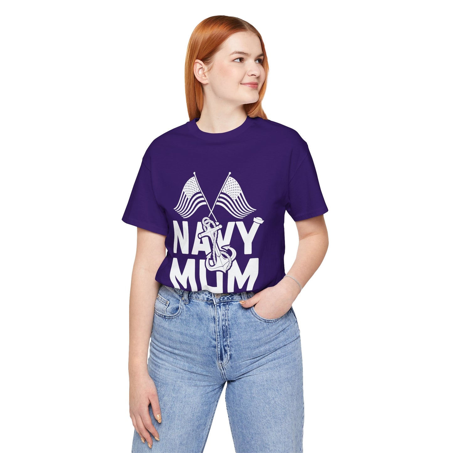 Navy Mom - Unisex Jersey Short Sleeve Tee