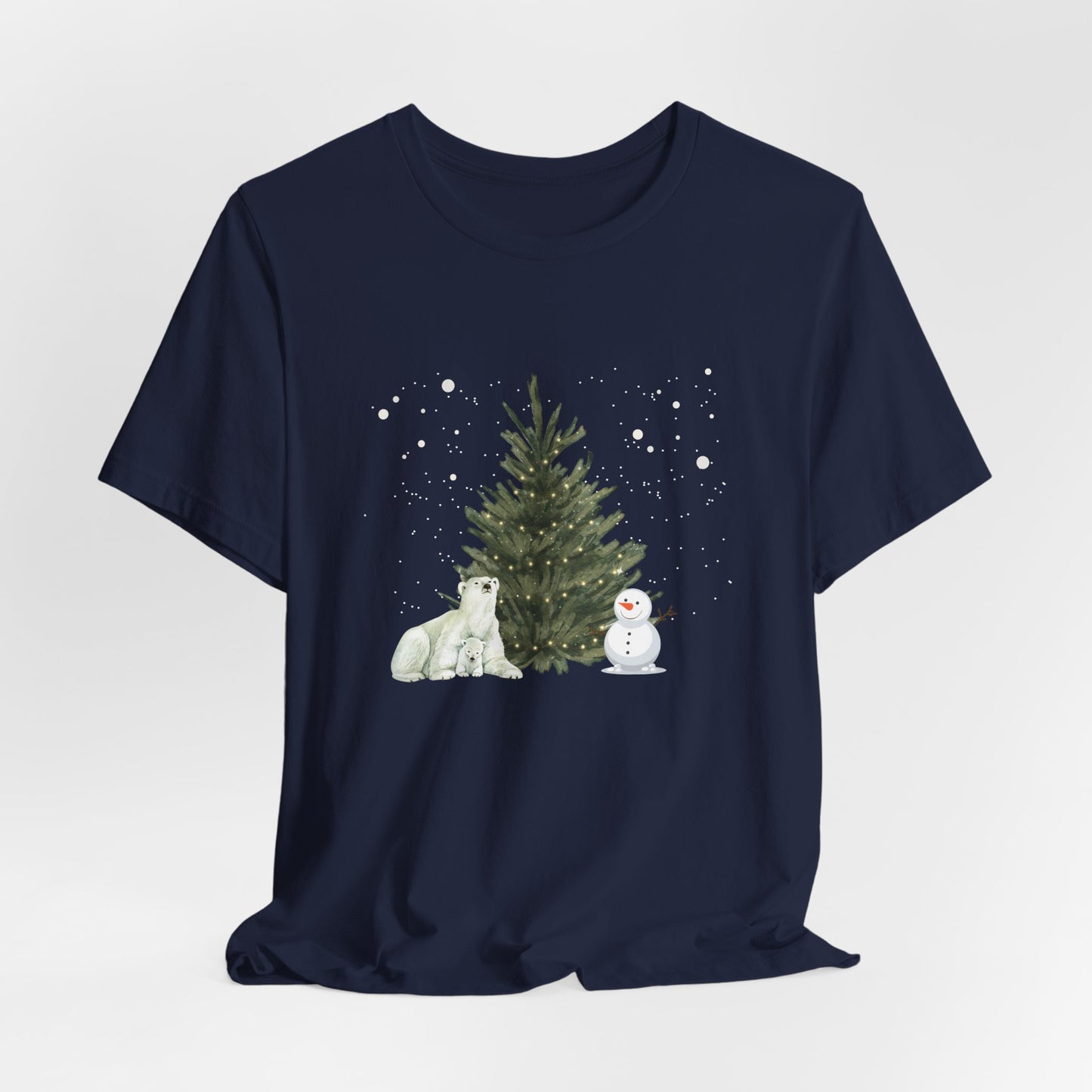 Polar Bear & snowman - Unisex Jersey Short Sleeve Tee - 10021