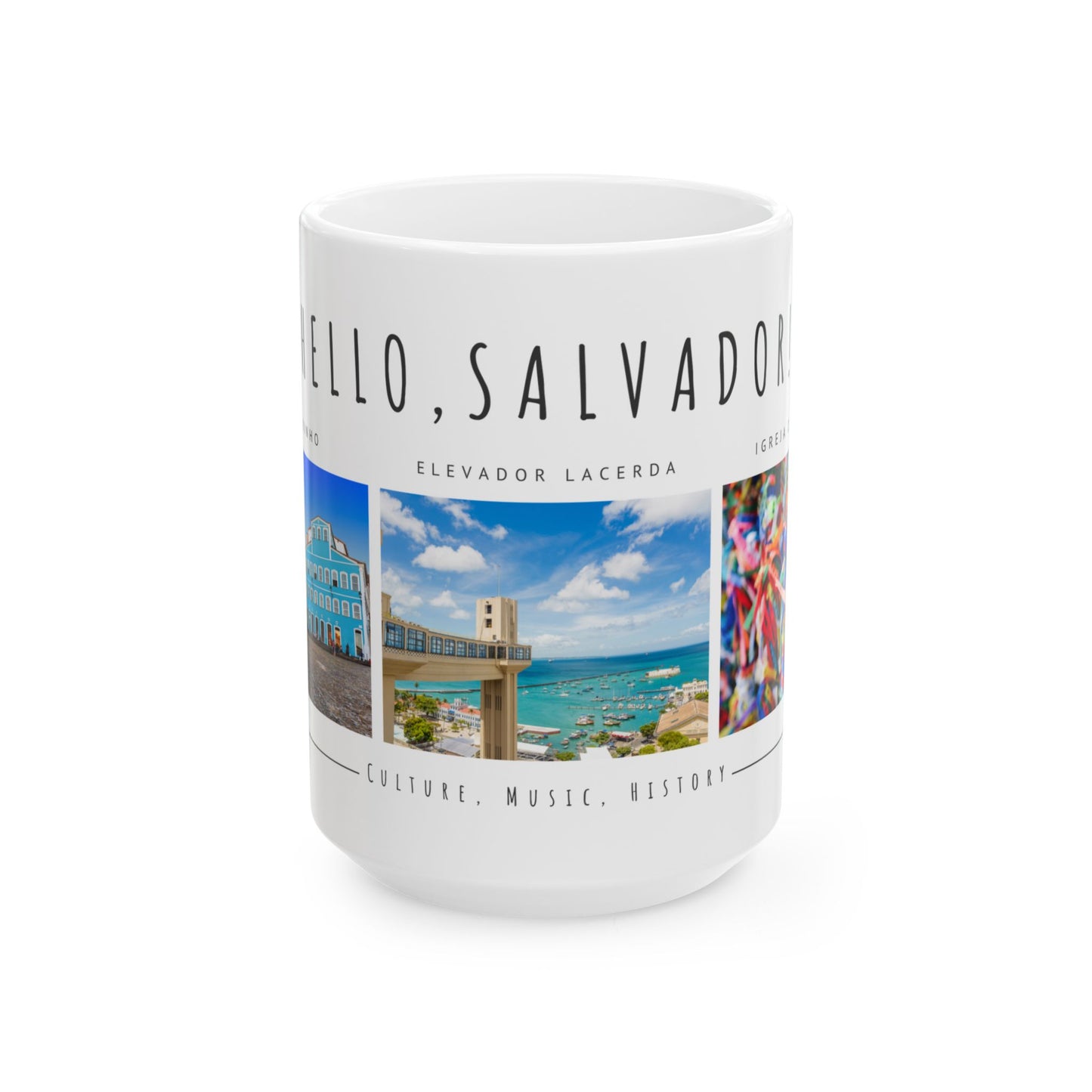 Hello Salvador Ceramic Mug – 11oz & 15oz – Celebrate Culture, Music, & History - 12238
