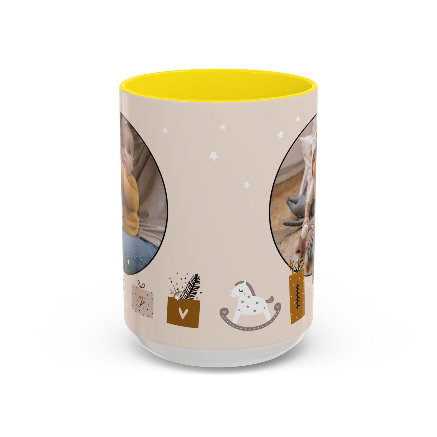 My First Christmas, Customizable - Accent Coffee Mug (11, 15oz) - 10860