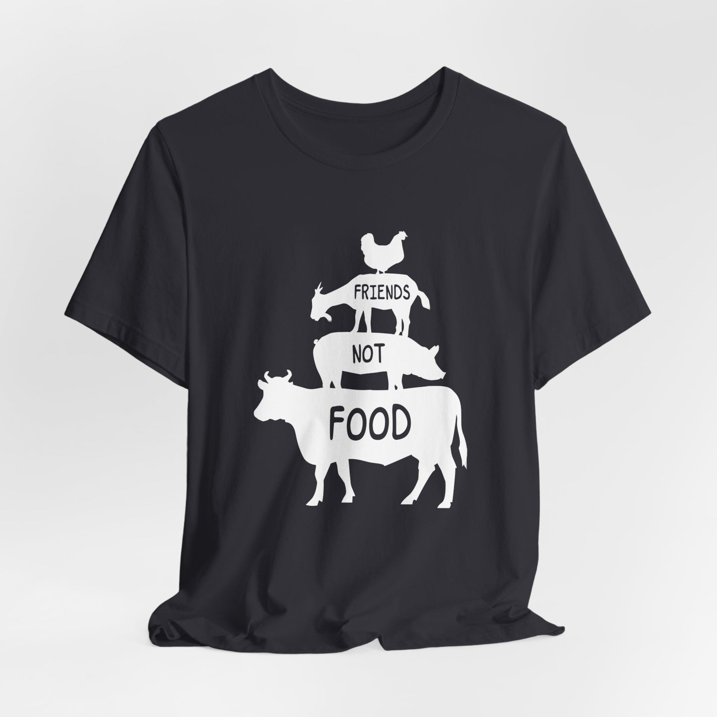 Vegan: Friends Not Food - Unisex Jersey Short Sleeve Tee