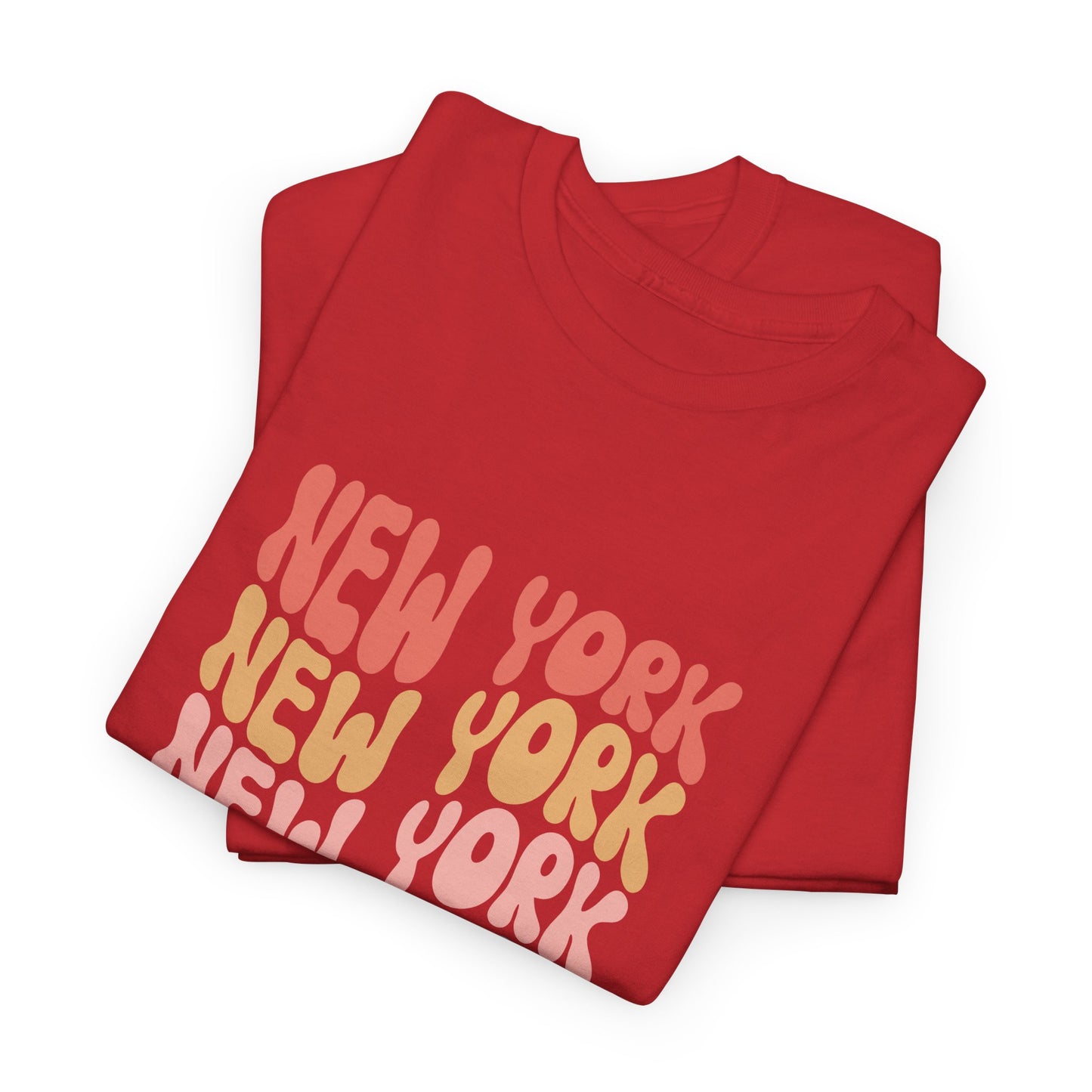 Retro New York Unisex Heavy Cotton Tee - Casual Streetwear Style - 12003