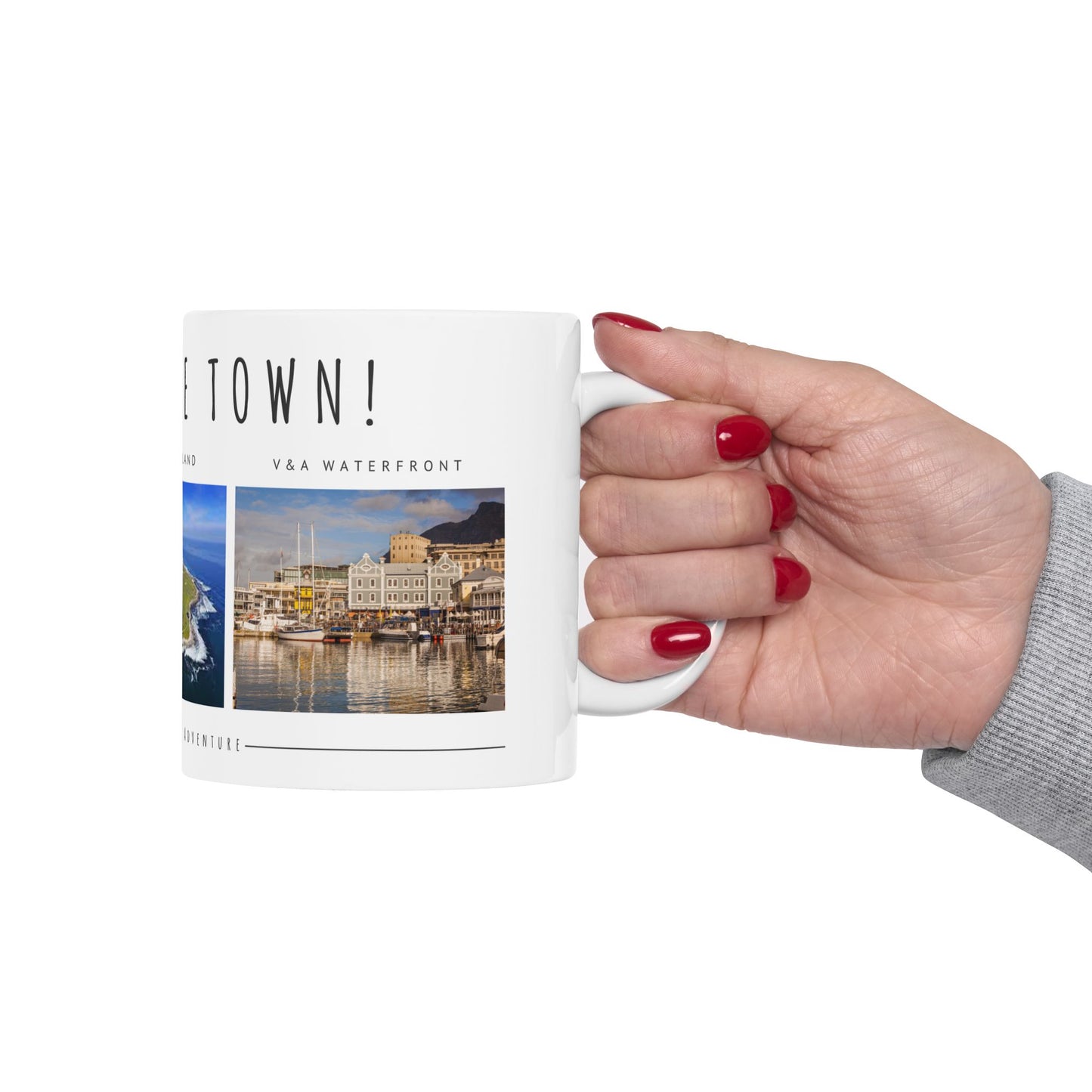 Hello Cape Town Mug – Scenic Travel Ceramic Coffee Cup (11oz, 15oz) - 12021