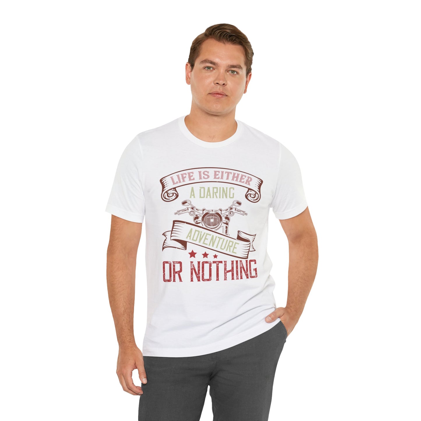 Life Is Either a Daring Adventure or Nothing - Unisex Jersey Short Sleeve Tee