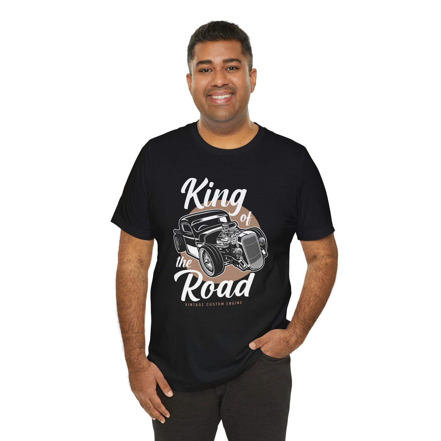 King of the Road, Vintage Custom Engine - Unisex Jersey Short Sleeve Tee