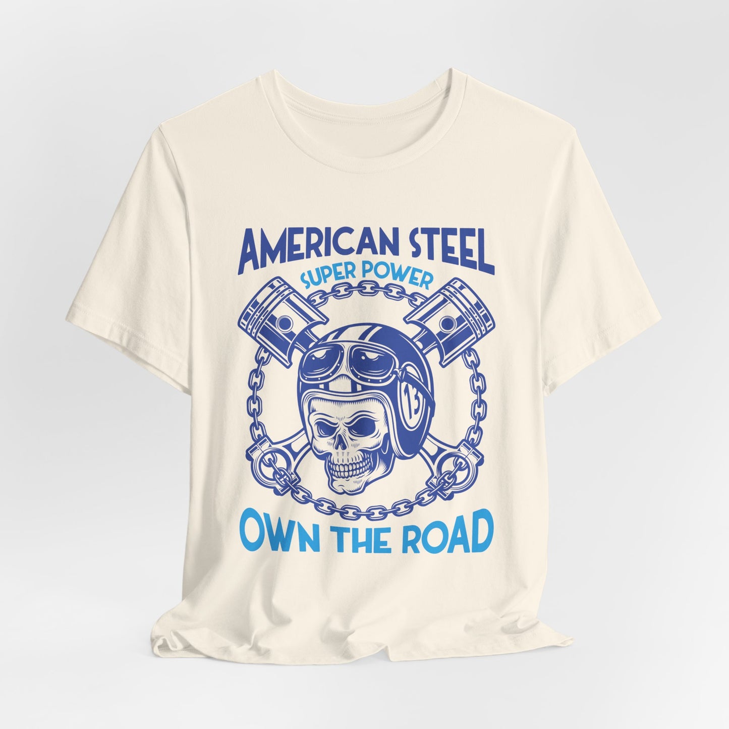 American Steel, Super Power On The Road - Unisex Jersey Short Sleeve Tee - 13557