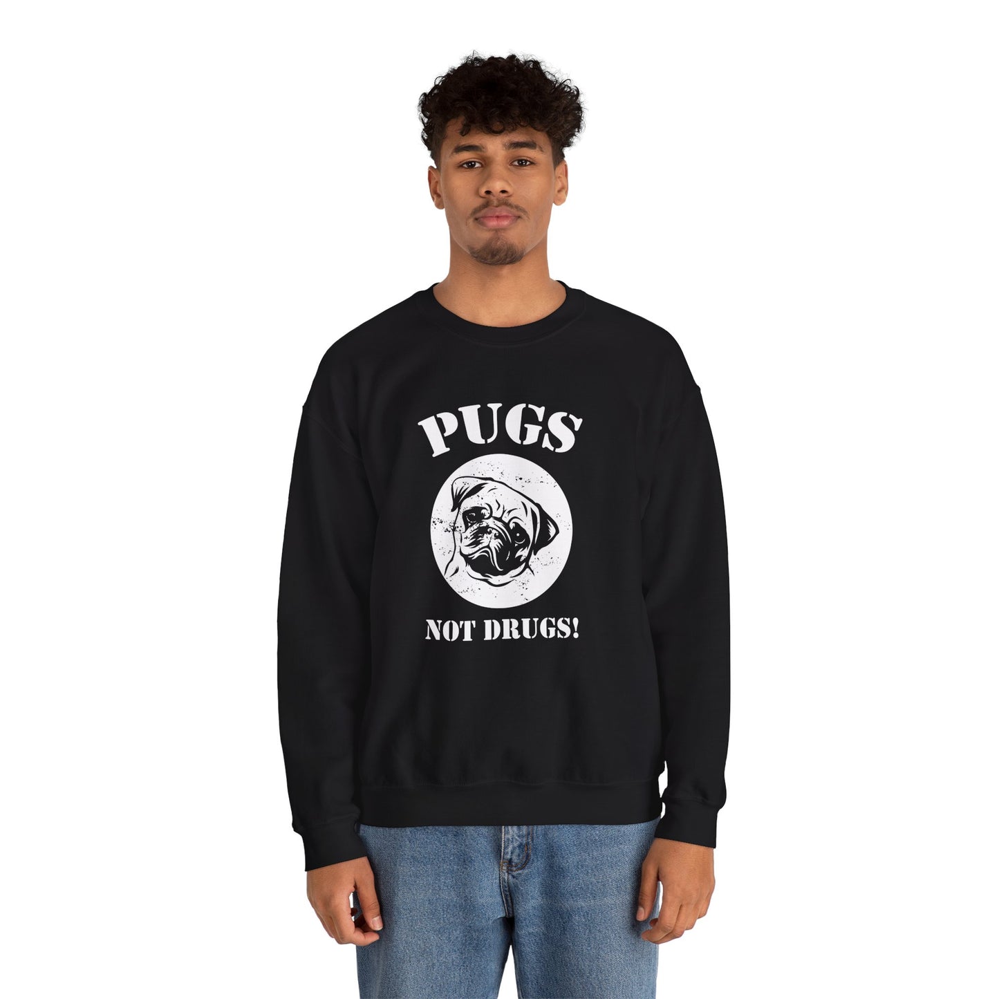 Pugs Not Drugs - Unisex Heavy Blend™ Crewneck Sweatshirt