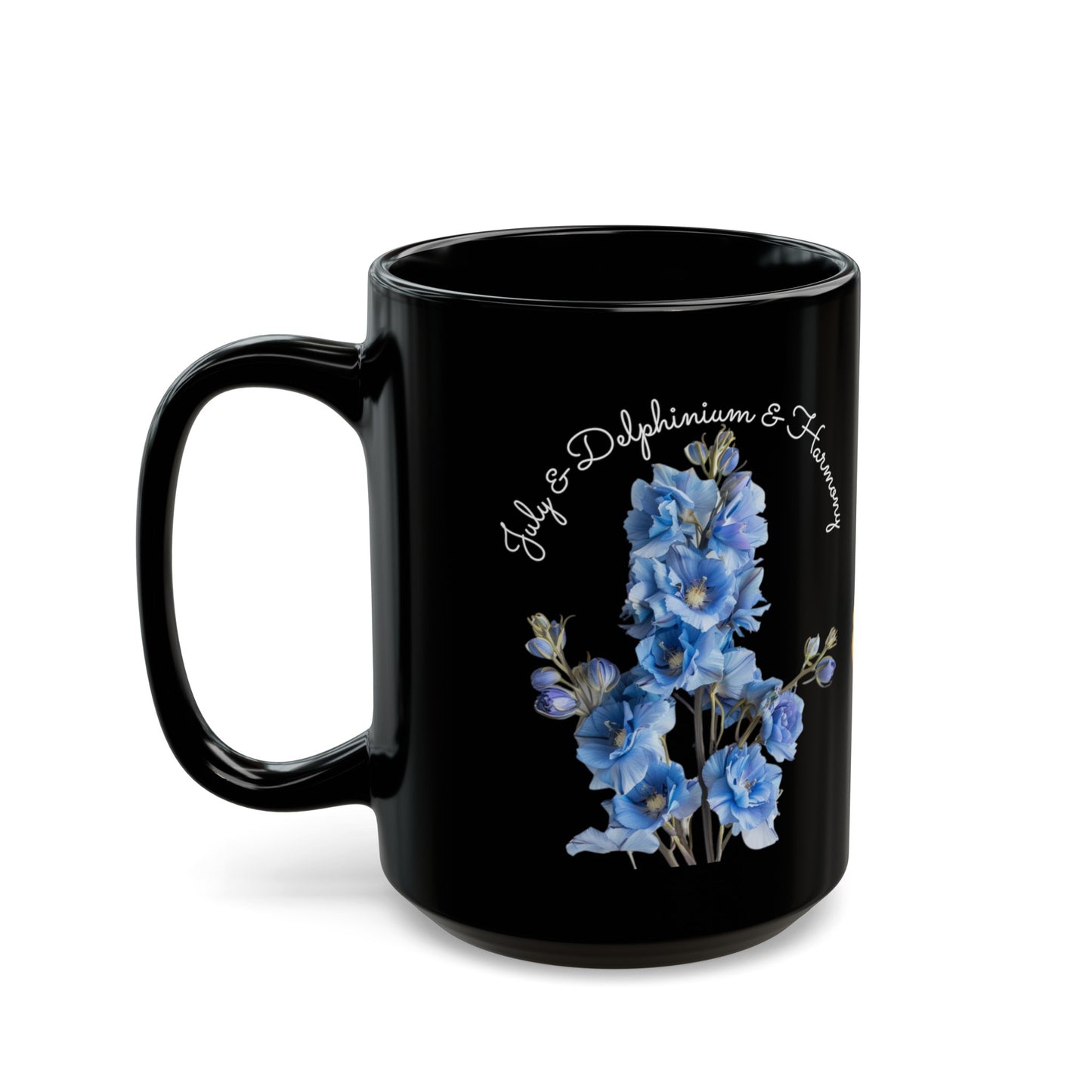 Happy Birthday - July Customized Ceramic Black Mug (11oz, 15oz)