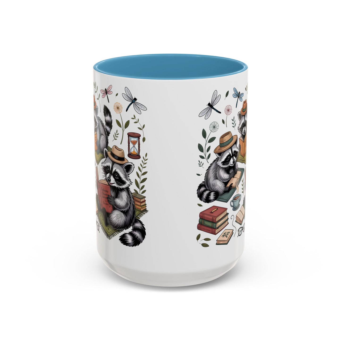 Raccoons Love Books Mug – Cute Reading Coffee Mug Gift for Book Lovers (11oz / 15oz) - 14801
