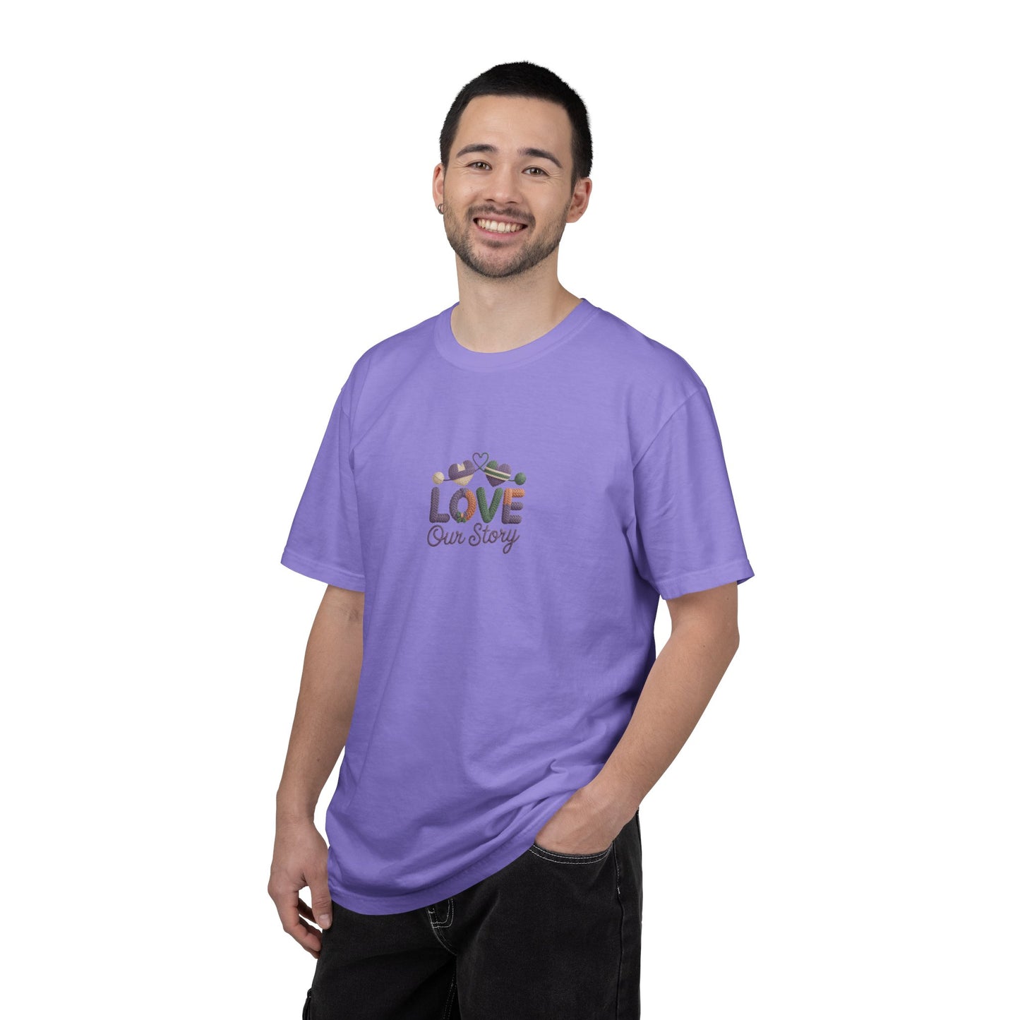 Our Story Valentine Graphic T-Shirt — Custom Placement & Size, Couple Gift - 14750