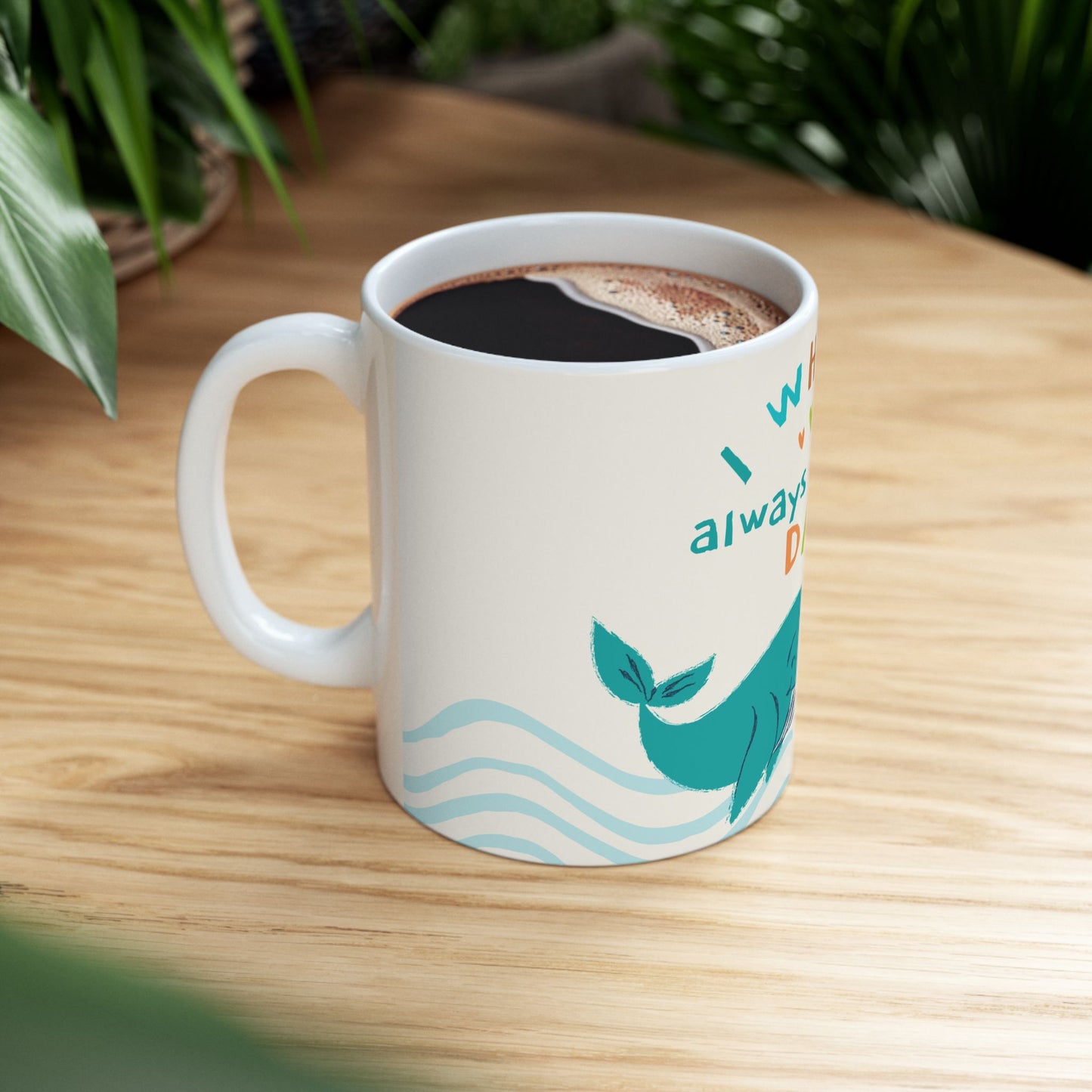 Whale Love Mug - Cute Father’s Day Gift for Dad, Whale Design Coffee Cup, Father's Day - 14031