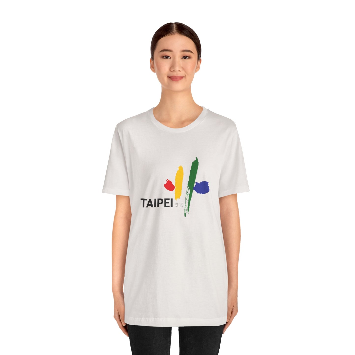 Taipei Artistic Unisex Tee - Colorful Graphic Short Sleeve Shirt - 12245