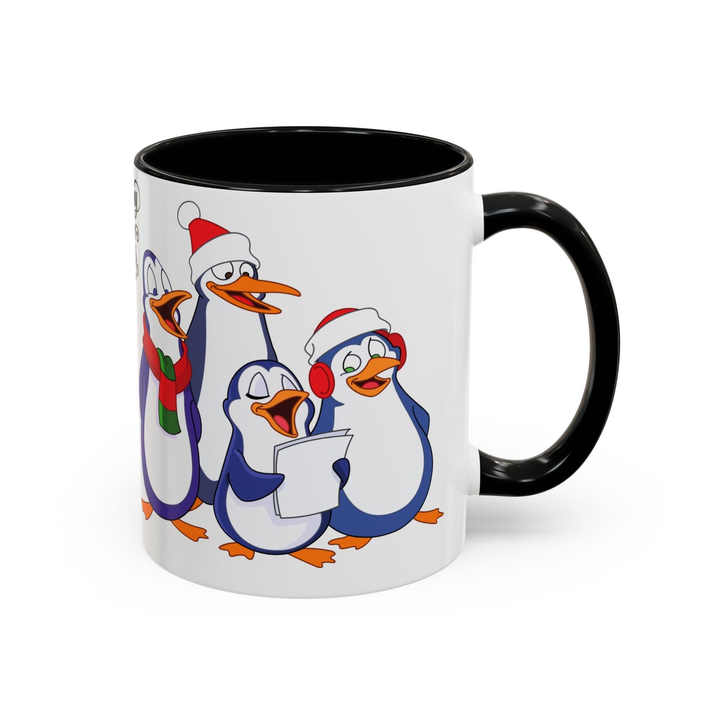 Penguins, Happy New Year - Accent Coffee Mug (11, 15oz) - 10291