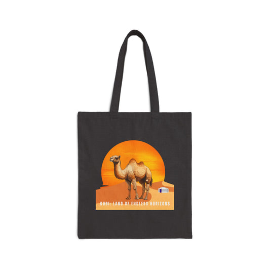 Gobi: Land of Endless Horizons - Cotton Canvas Tote Bag