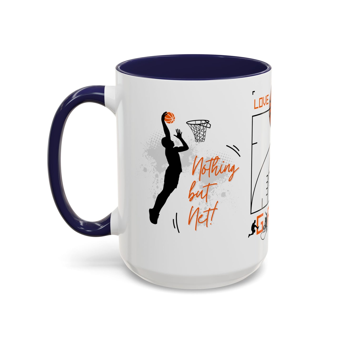 Love This Game, Basketball - Accent Coffee Mug (11, 15oz) - 10718