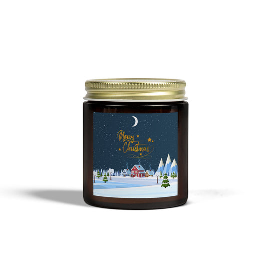 Merry Christmas - Scented Candles, Coconut Apricot Wax (4oz, 9oz) - 10235