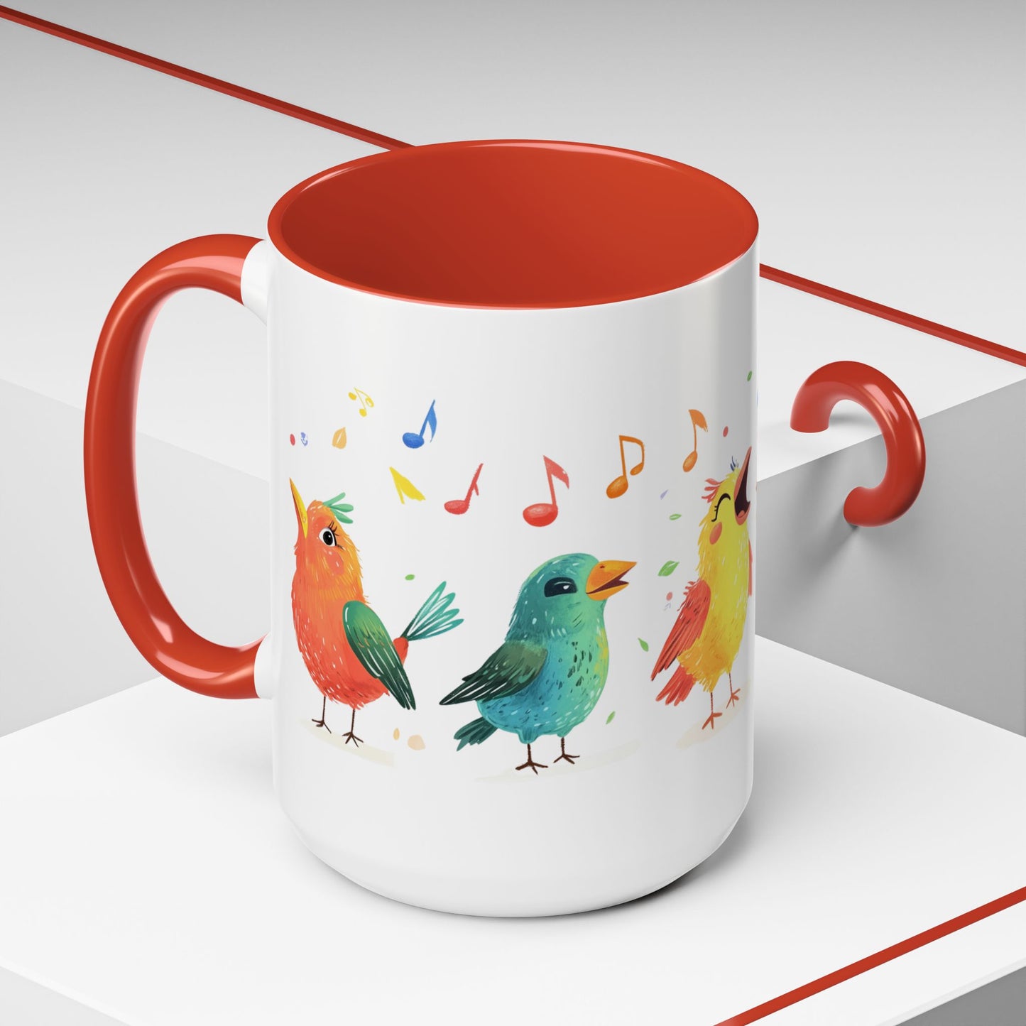 Colorful Birds - Accent Coffee Mug (11, 15oz)