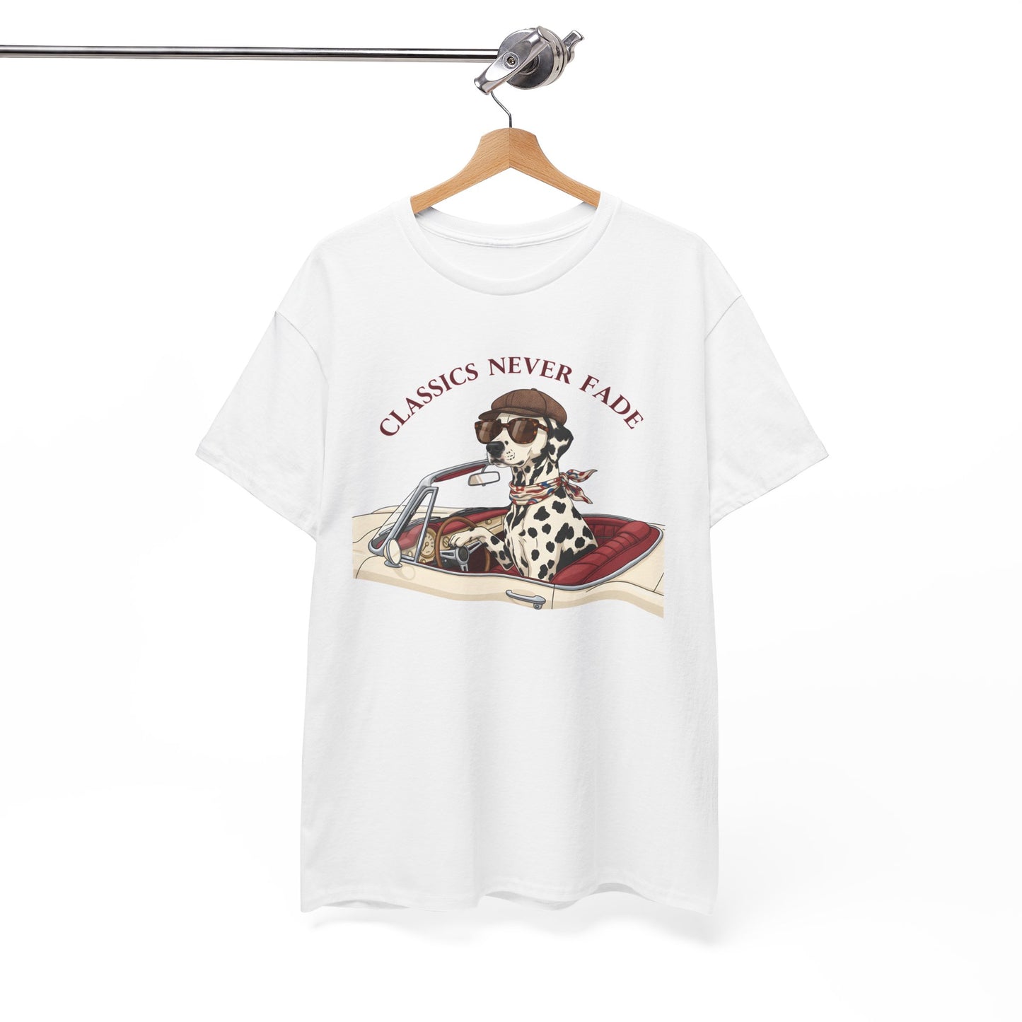 Retro Dog Driving T-Shirt – “Classics Never Fade” Vintage Convertible Tee Gift - 14850