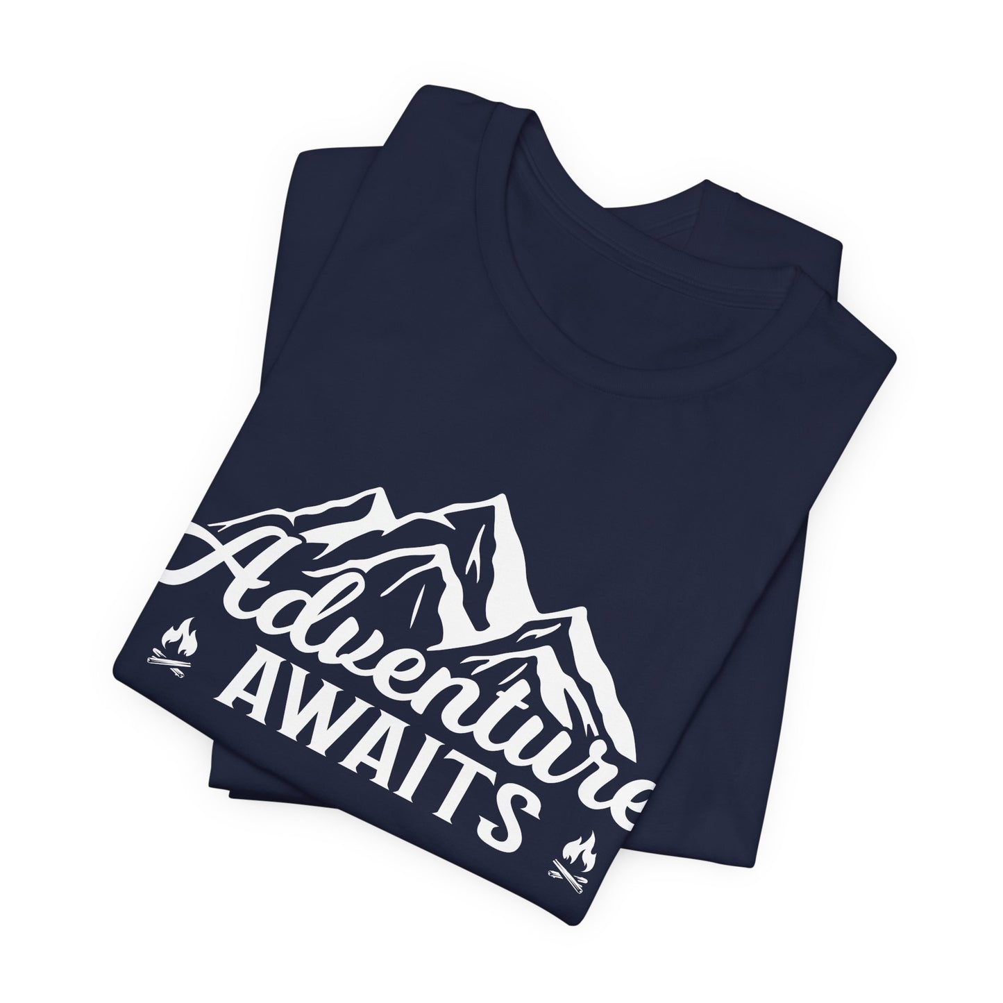 Camping: Adventure Awaits - Unisex Jersey Short Sleeve Tee