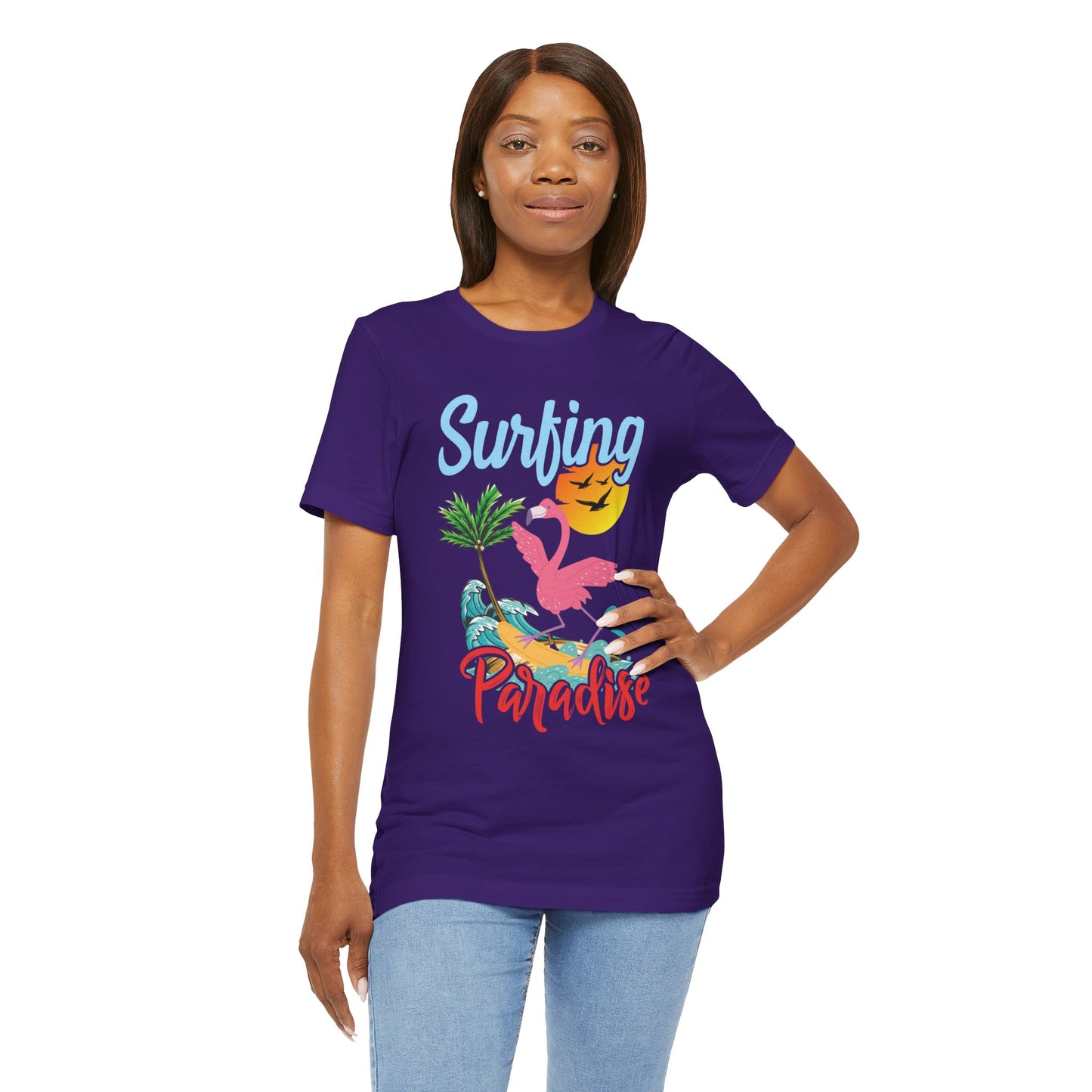 Surfing Paradise - Unisex Jersey Short Sleeve Tee - 13091