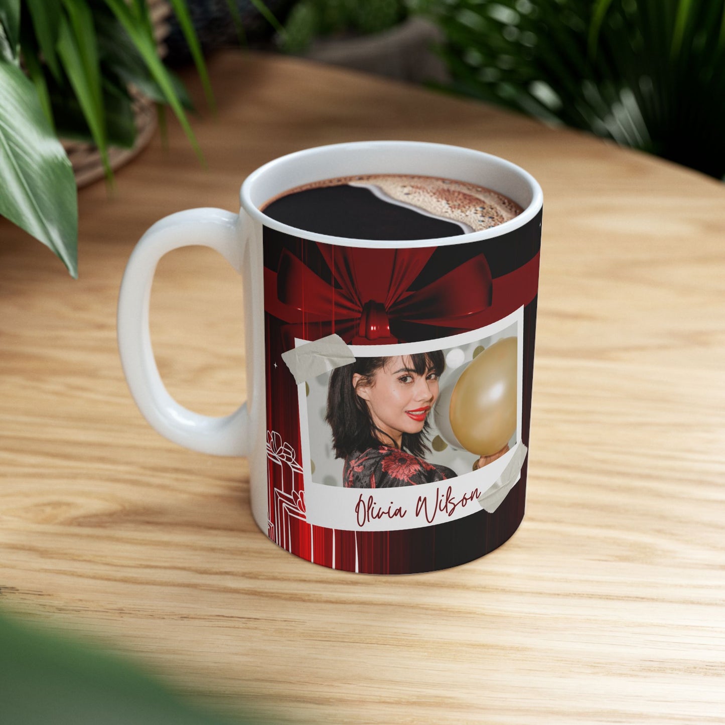 Happy Birthday Ceramic Mug with Custom Photo Frame, Personalized Gift Cup, Birthday Celebration Drinkware - 13994