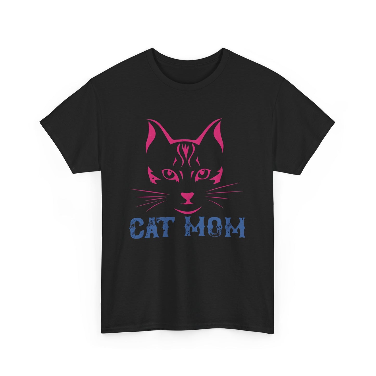 Cat Mom T-Shirt – Cute Cat Face Graphic Tee for Cat Lovers - 14882